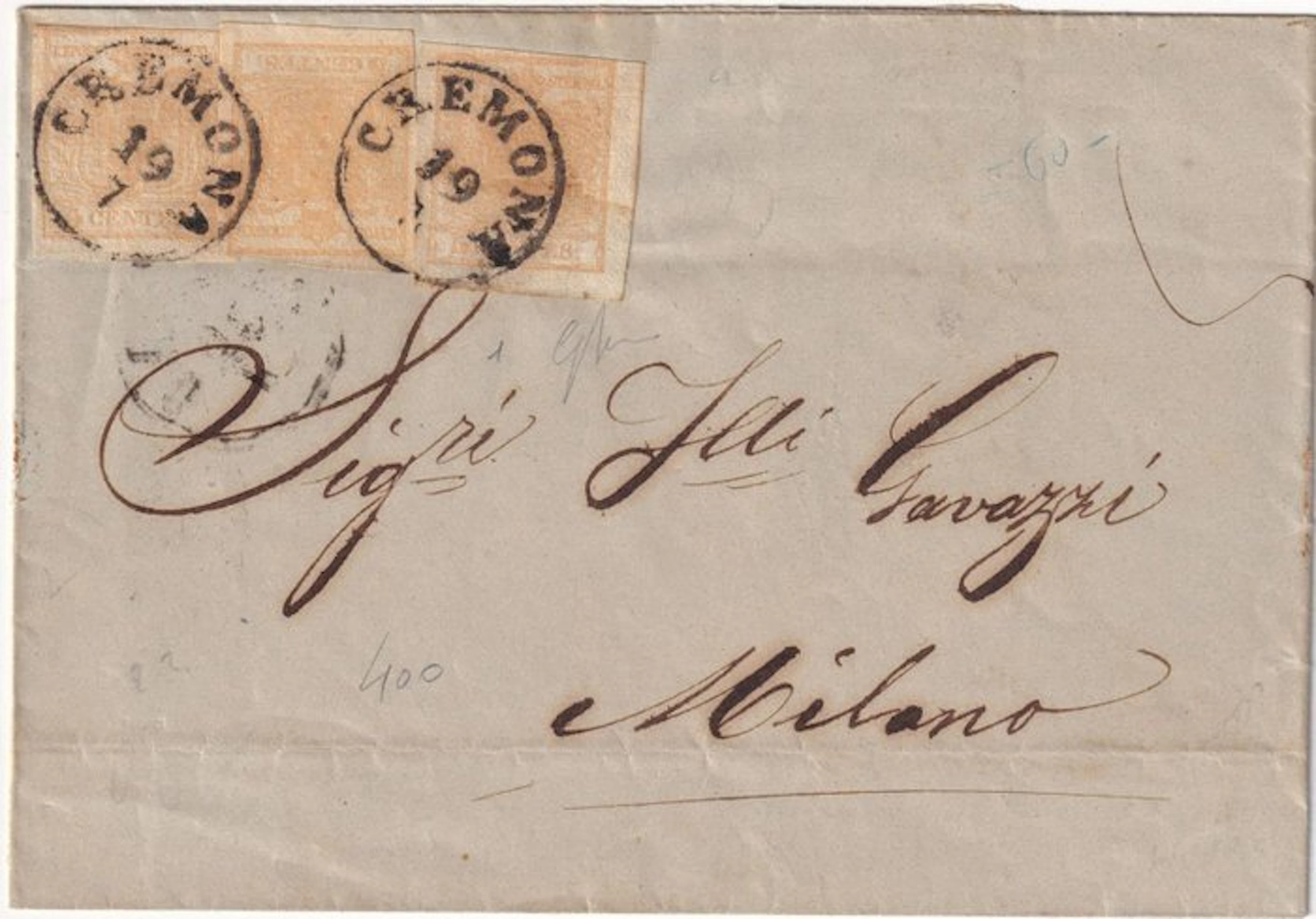 Italian Ancient States - Lombardo Veneto 1856 - July 19