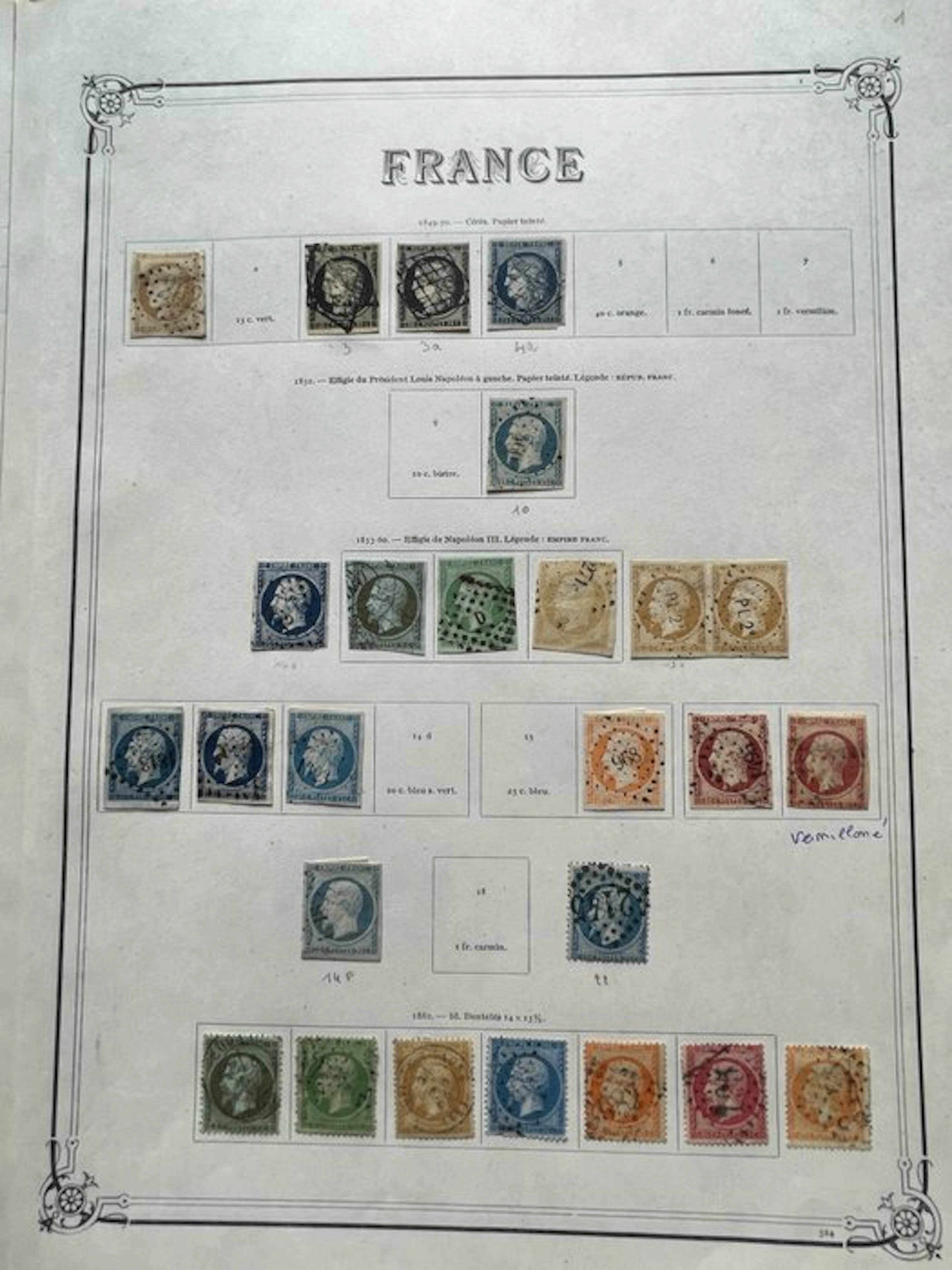France 1849/1900 - superbe collection de timbres classiques