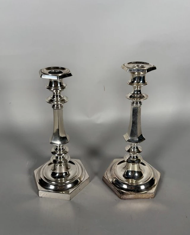 Taperstick - Bronze, Silverplated