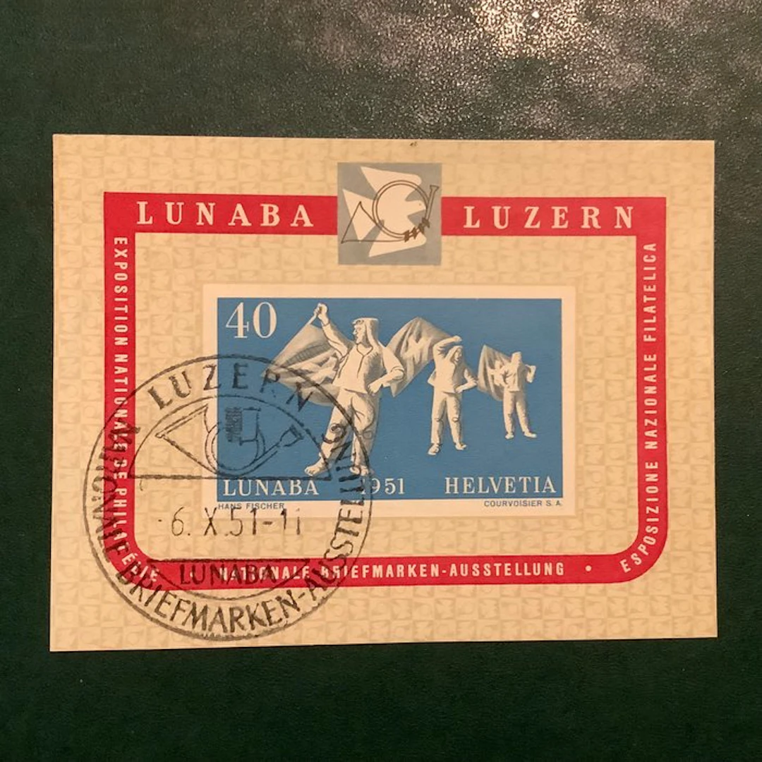 Switzerland 1951 - Lunaba block - Michel blok 14