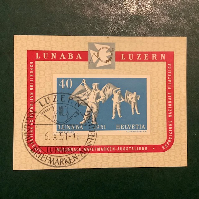 Switzerland 1951 - Lunaba block - Michel blok 14