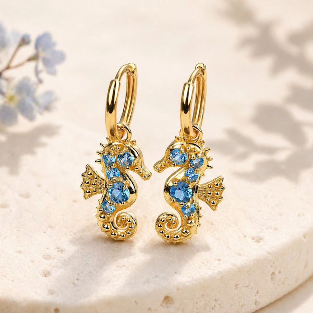 No reserve price - Earrings Silver - Topaz - Certified