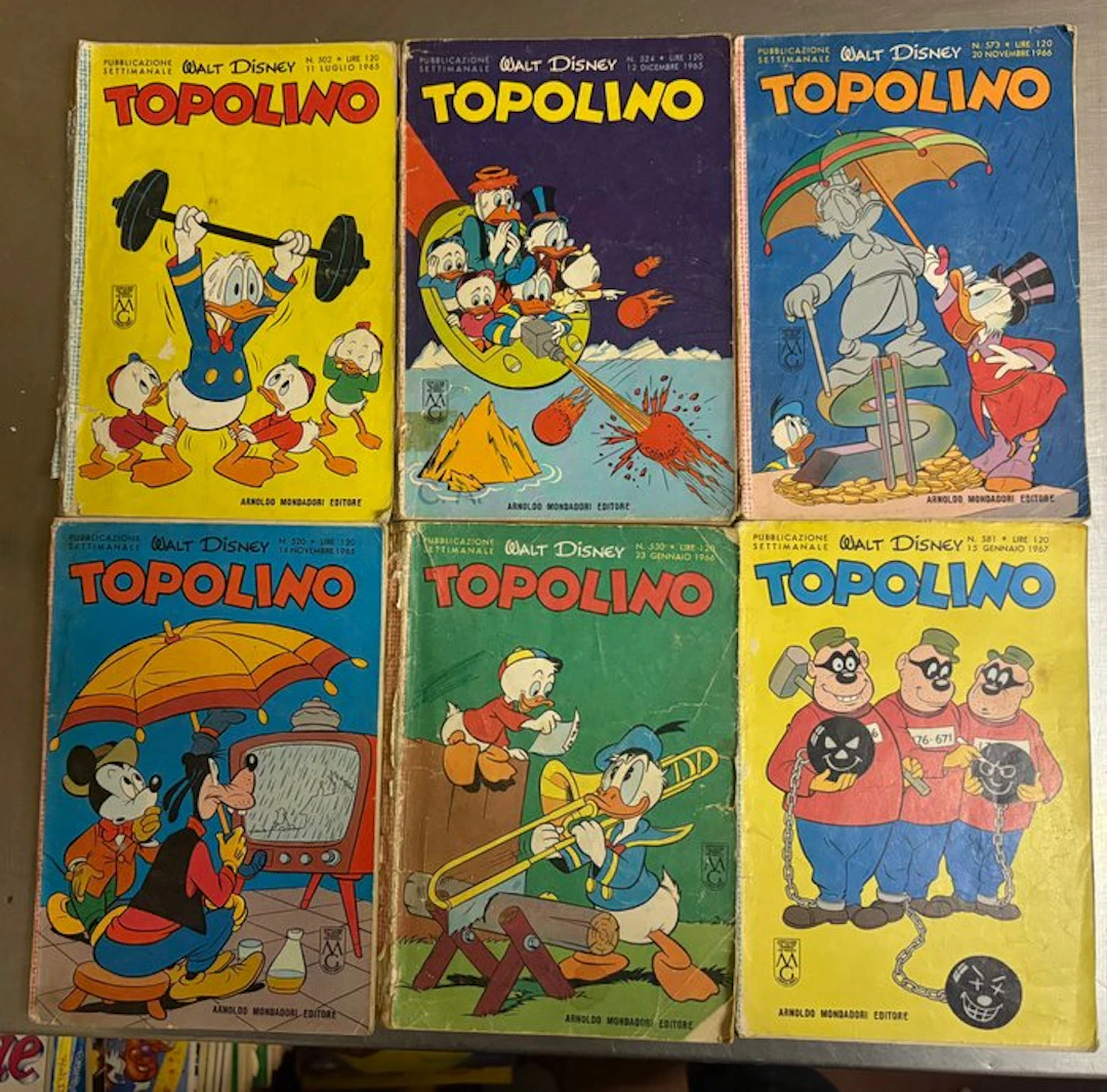 Topolino 501/600 - Lotto di 6 libretti - 6 Comic - First edition - 1965/1967