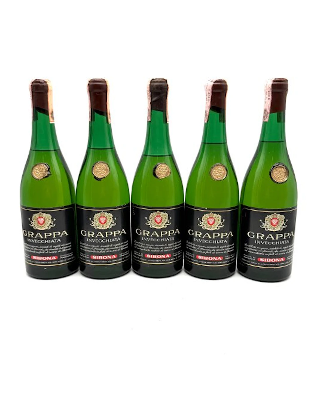 Sibona - Grappa invecchiata - b. 1970s - 75cl - 5 bottles