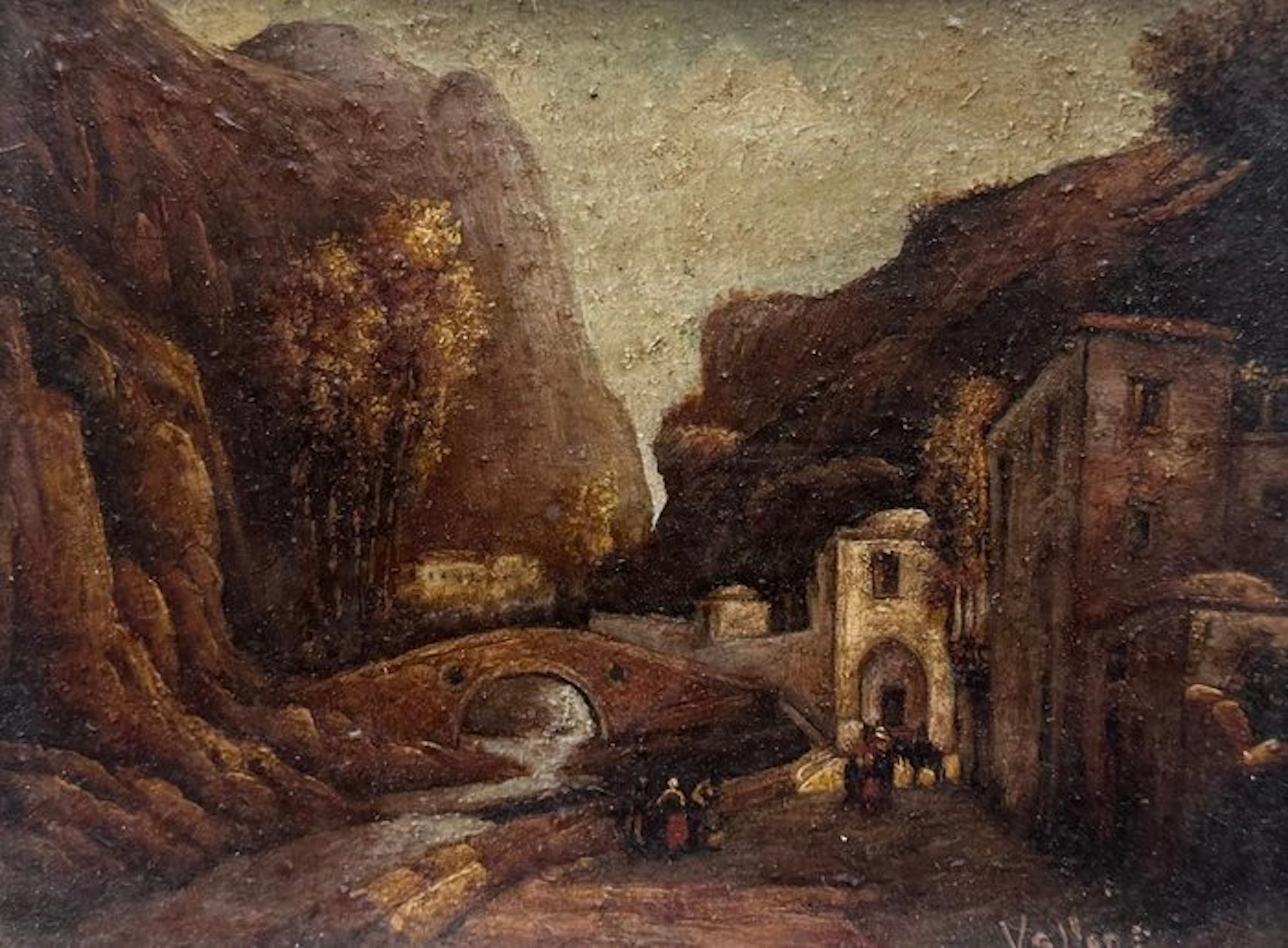 Italian school (XX) - Paesaggio fluviale