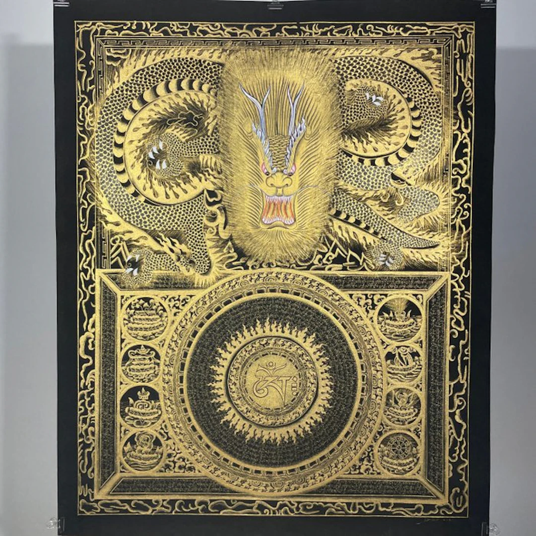 75.7 x 61.5 cm - Refined Painting of Tibetan Tradition...