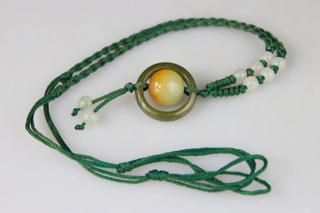 Chinese Pearl Pendant - Pale Green Jade - China - 20th century
