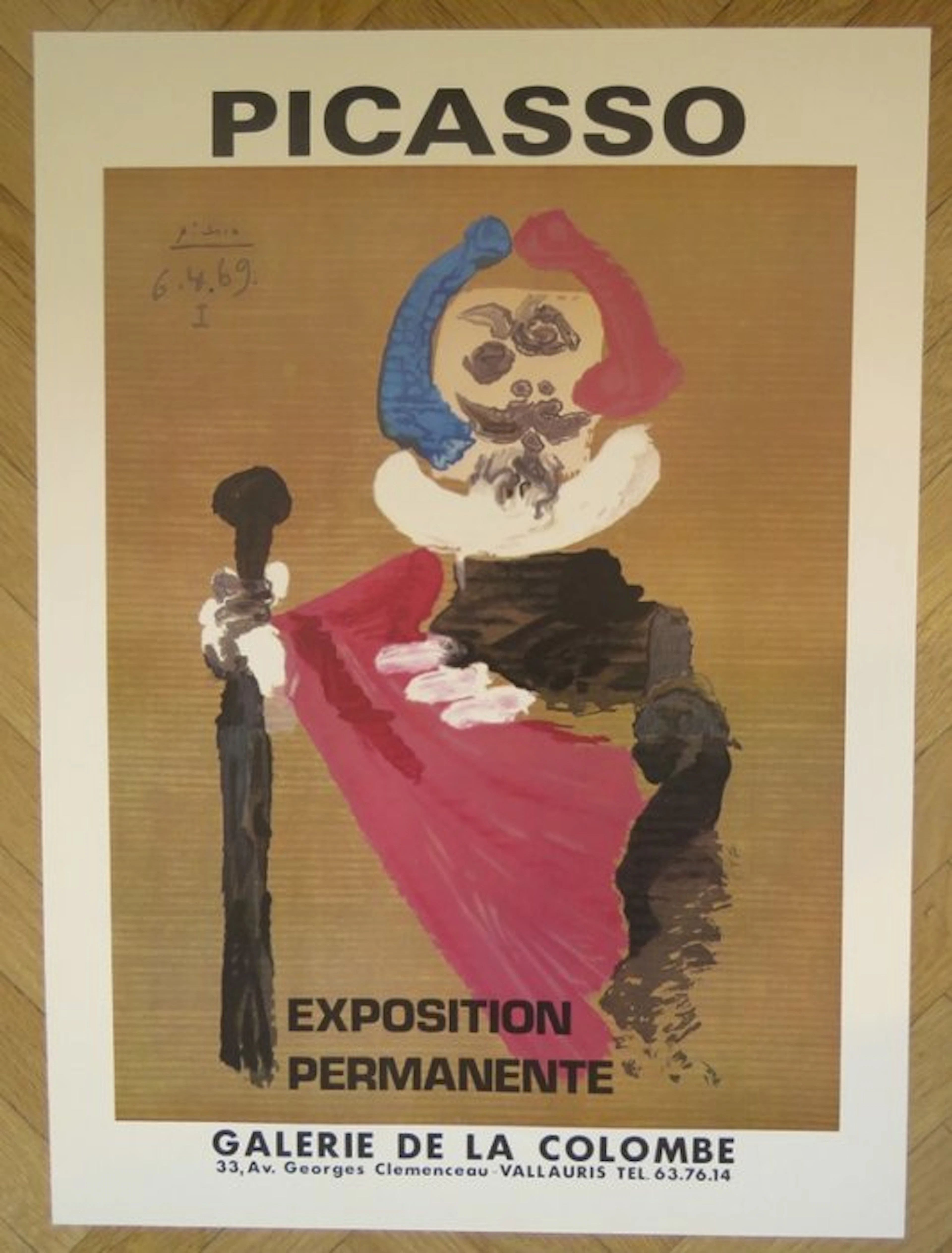 Pablo Picasso - Affiche originale d'exposition - Vallauris - 1979