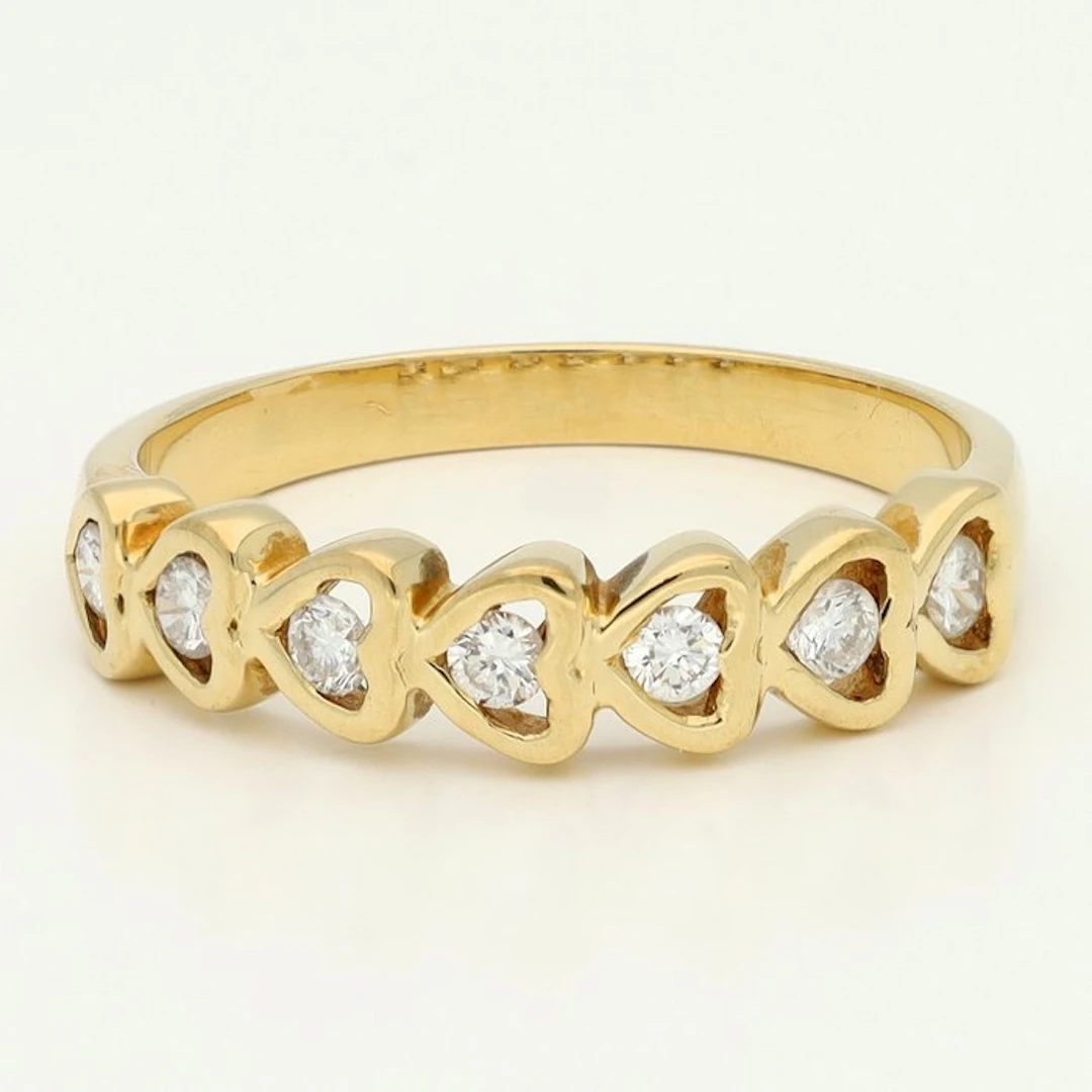 Ring - 18 kt. Yellow gold Diamond (Natural) - Hart