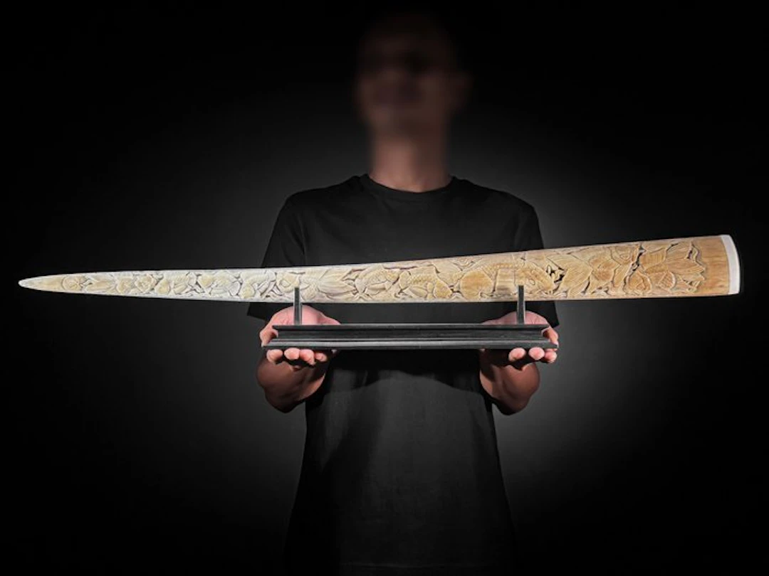NO RESERVE PRICE -Stunning Large Carved Swordfish Rostrum...