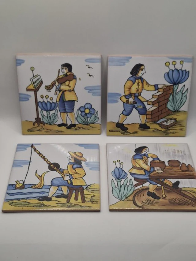 Tile (4) - 1990-2000 - the theme of traditional trades