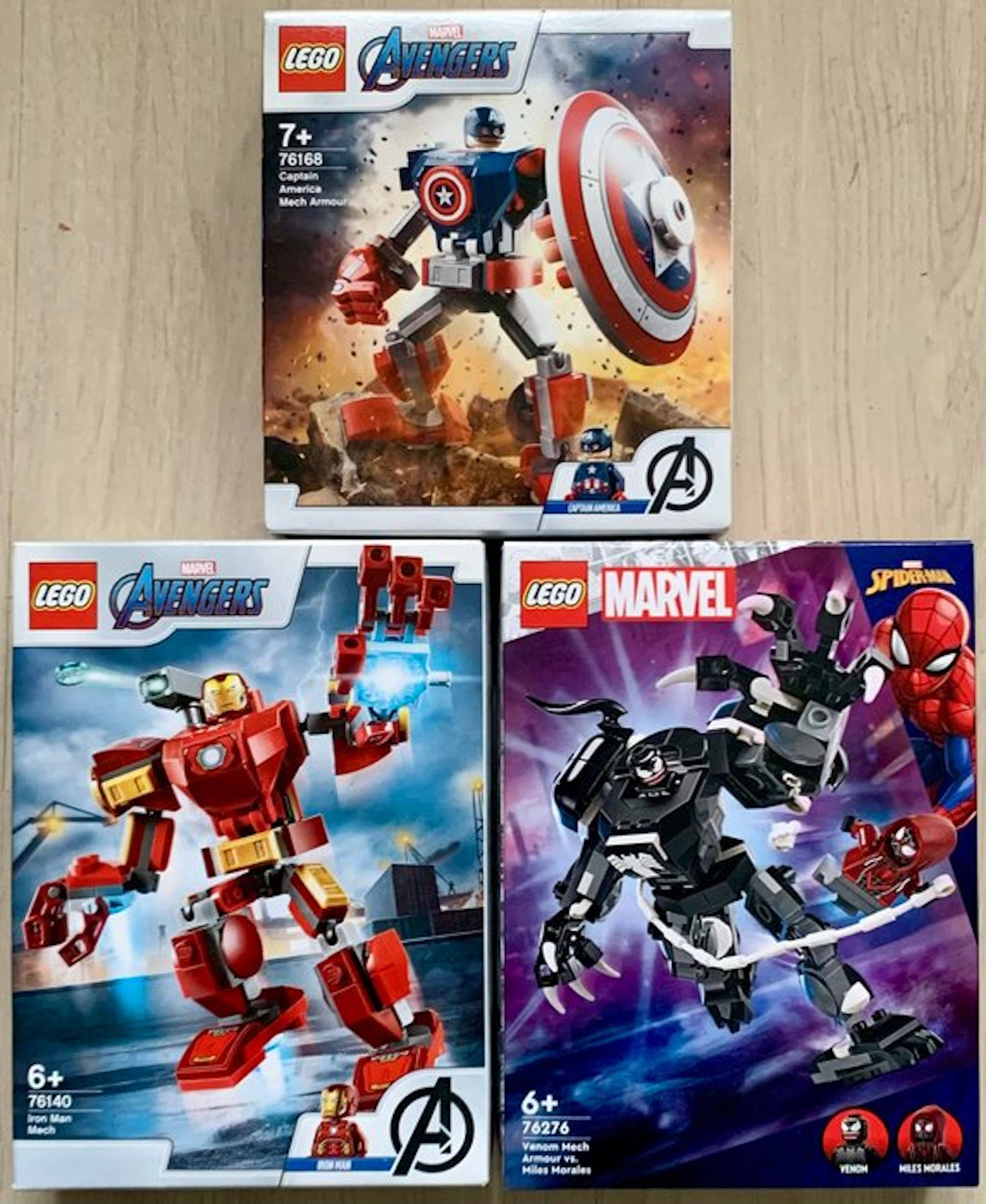 LEGO Set - Marvel - 3x Marvel Mech Armour [76140 - 76168 - 76276] New