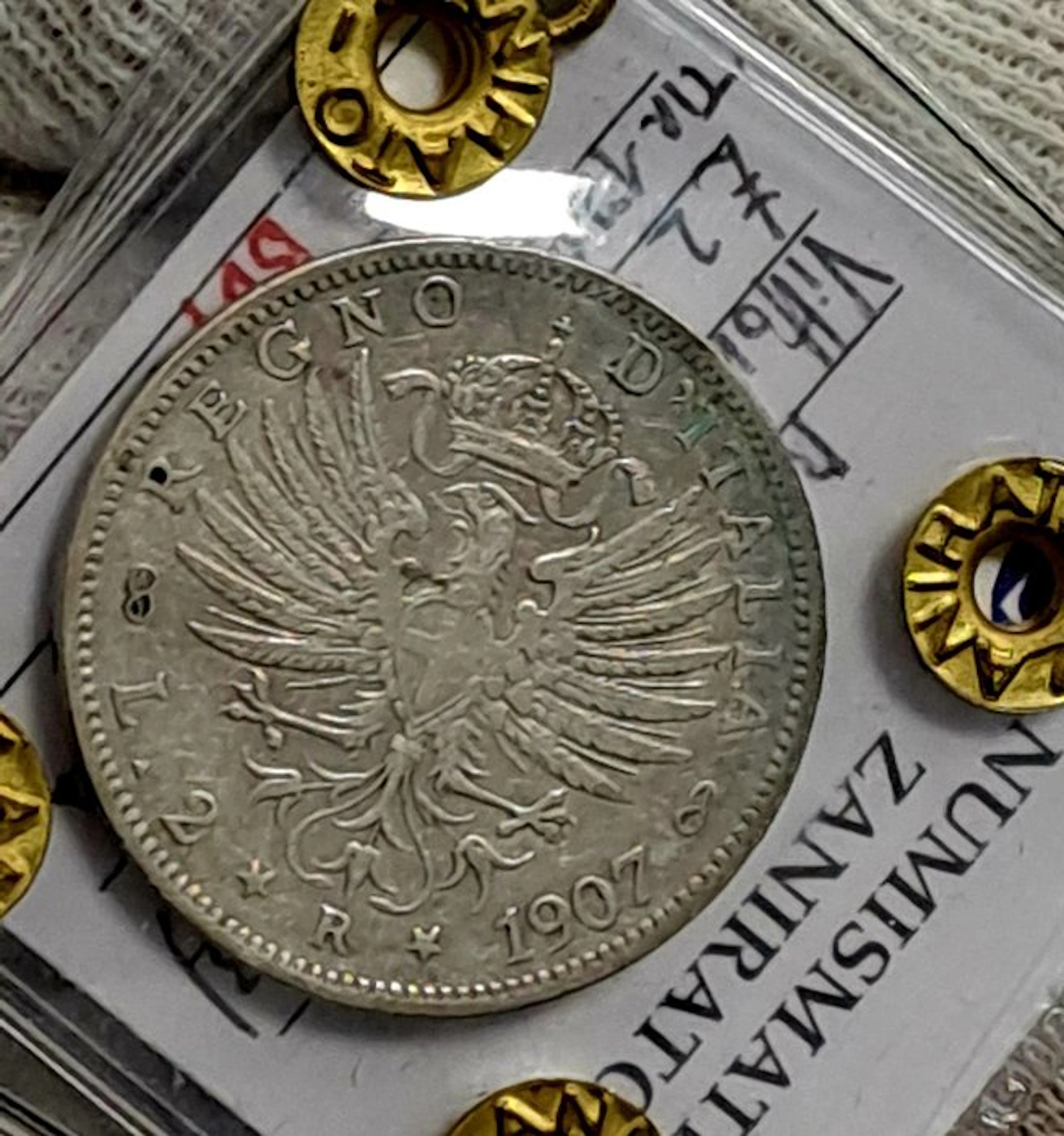 Italy. Vittorio Emanuele III. 2 Lire 1907 (No reserve price)