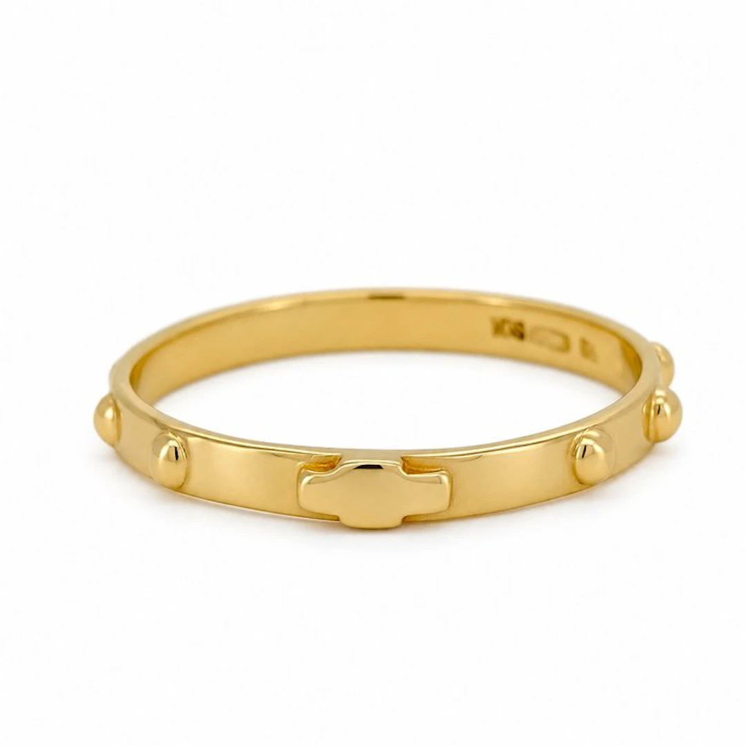 Ring - 18 kt. Yellow gold - Made in Italy - HandMade