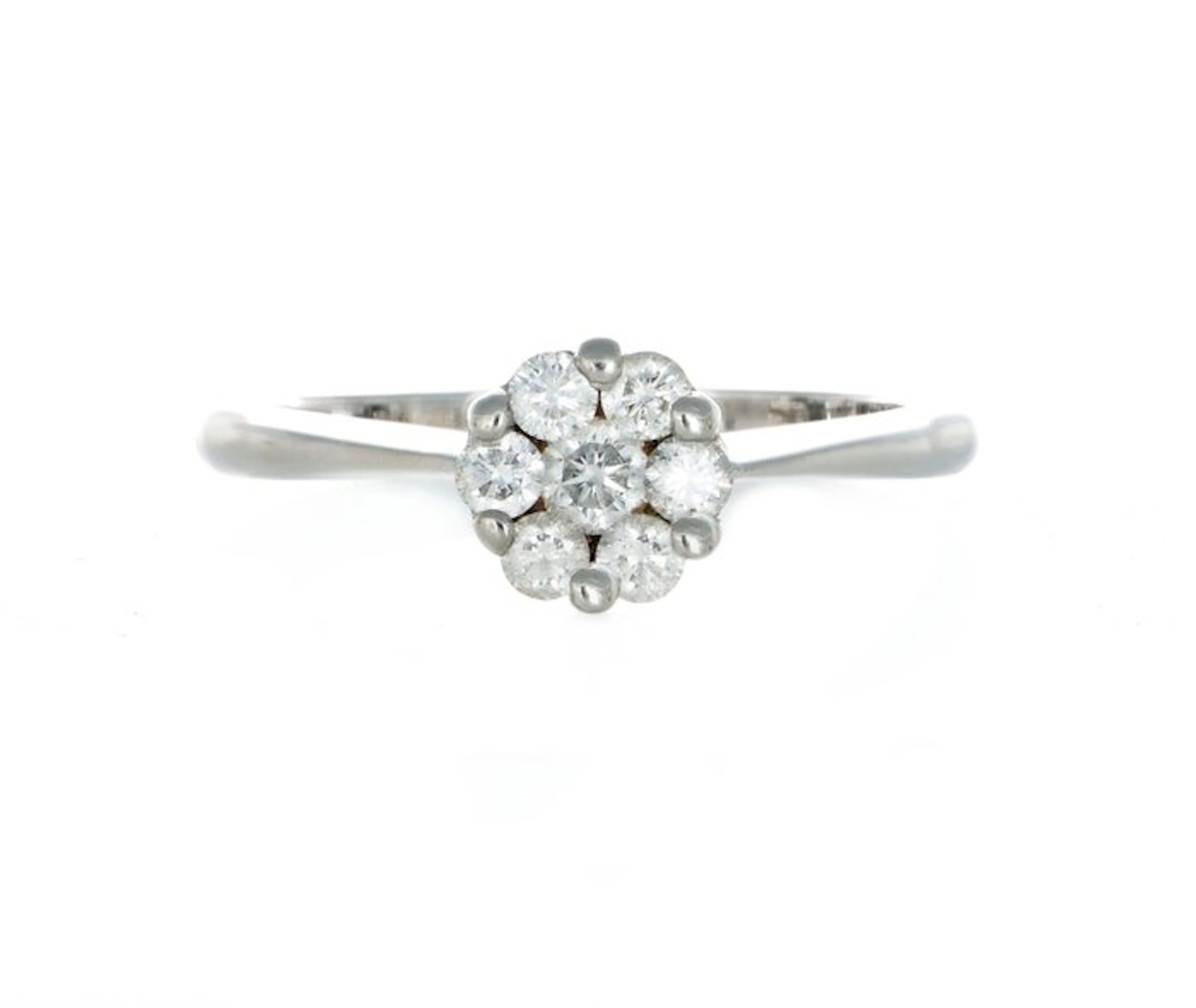 No reserve price - Ring - 18 kt. White gold - 0.40ct. tw. Diamond (Natural)