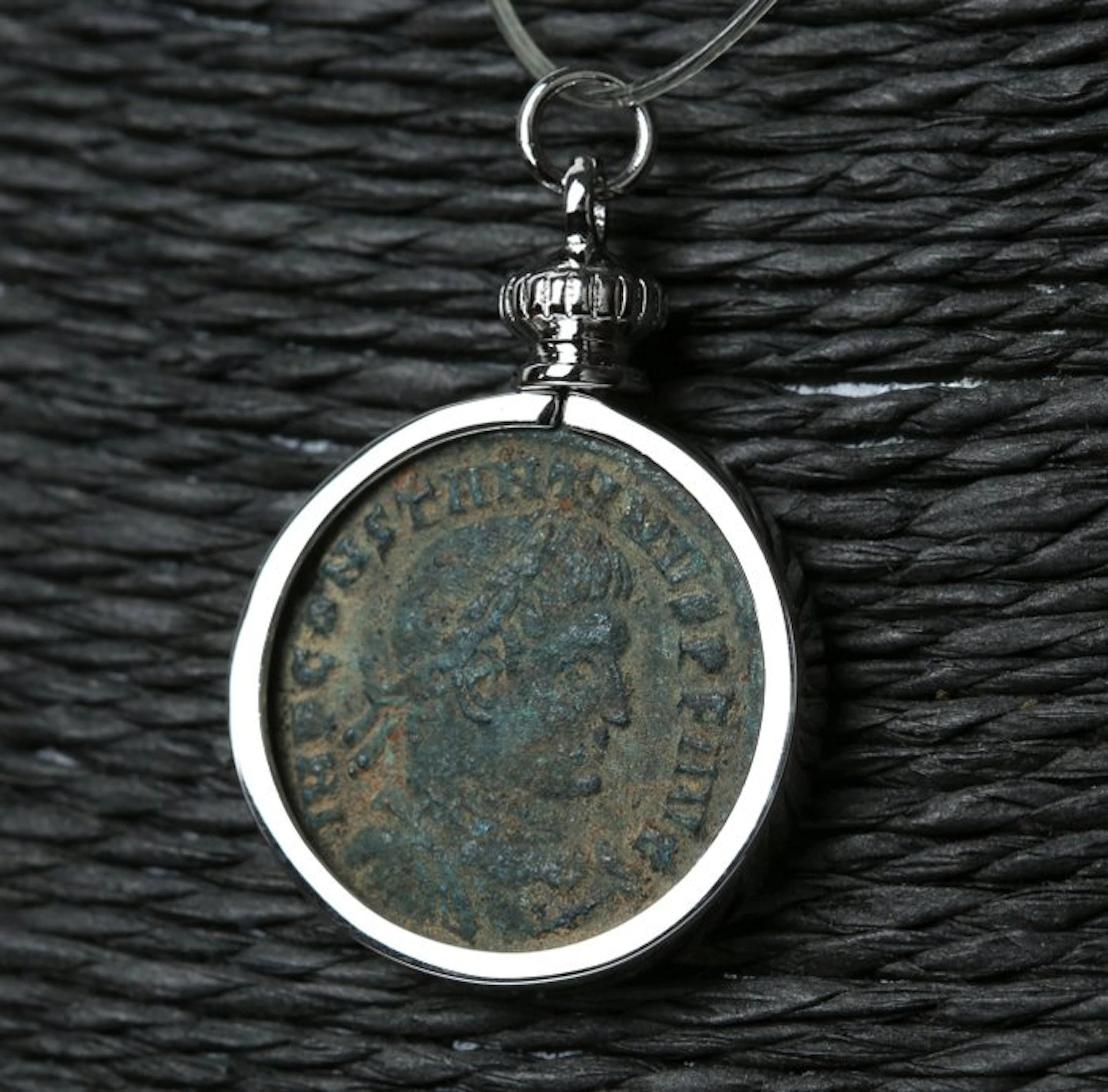 Modern Silver Pendant with bronze Constantinus I 'The...