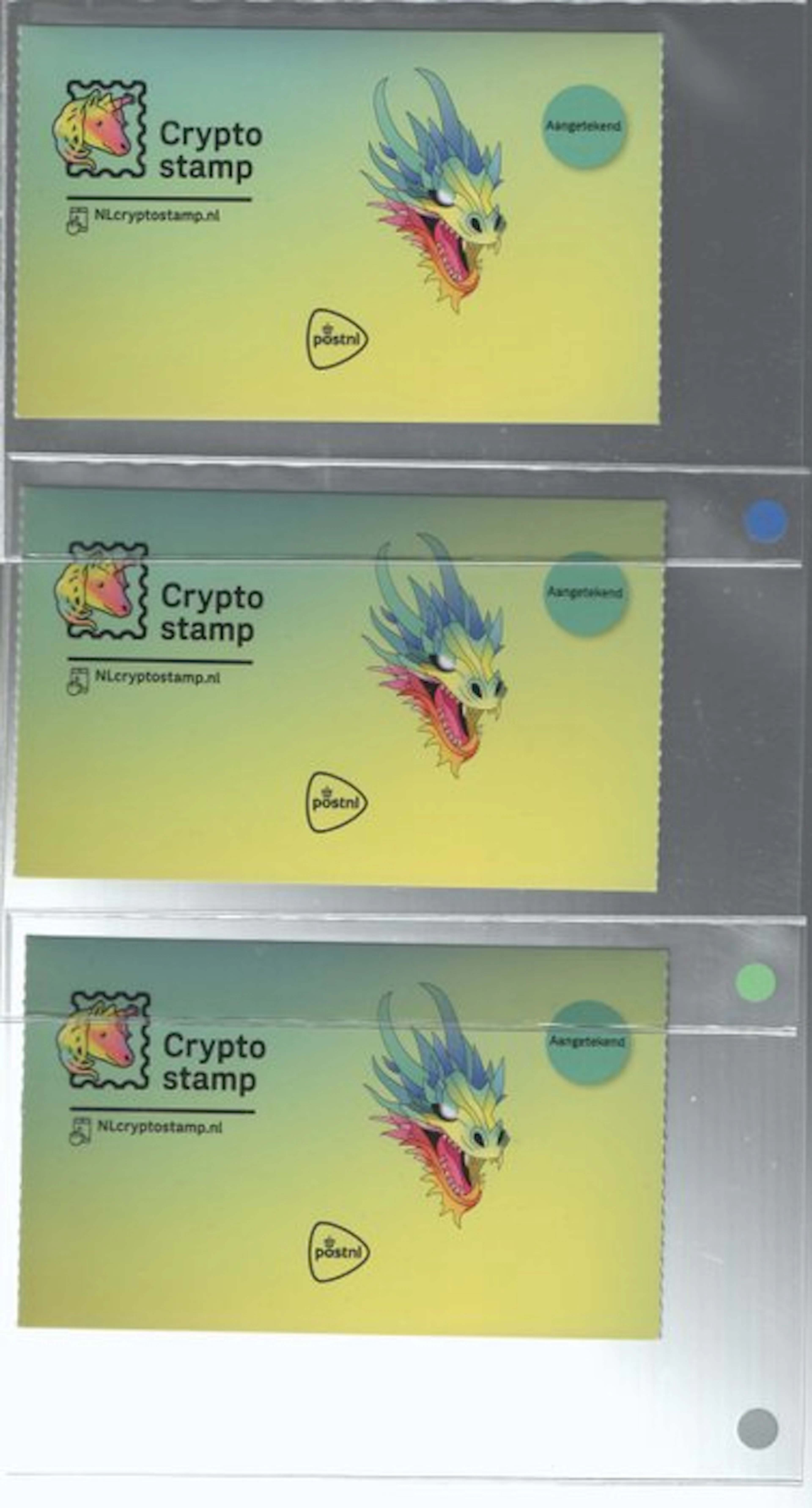 Netherlands 2024 - Netherlands 2024. Crypto seals black, green, and blue.