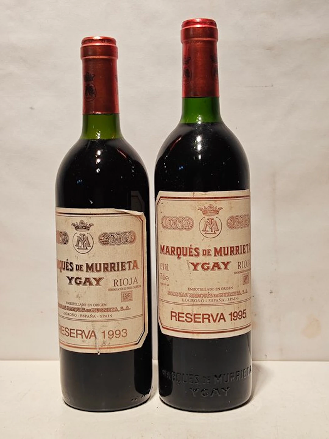 1993 & 1995 Marqués de Murrieta, Ygay - Rioja Reserva - 2 Bottles (0.75L)