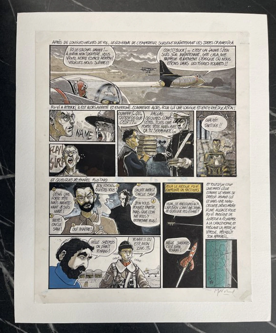 Bruno Marchand – La Guerre éternelle - 1 planche originale couleur