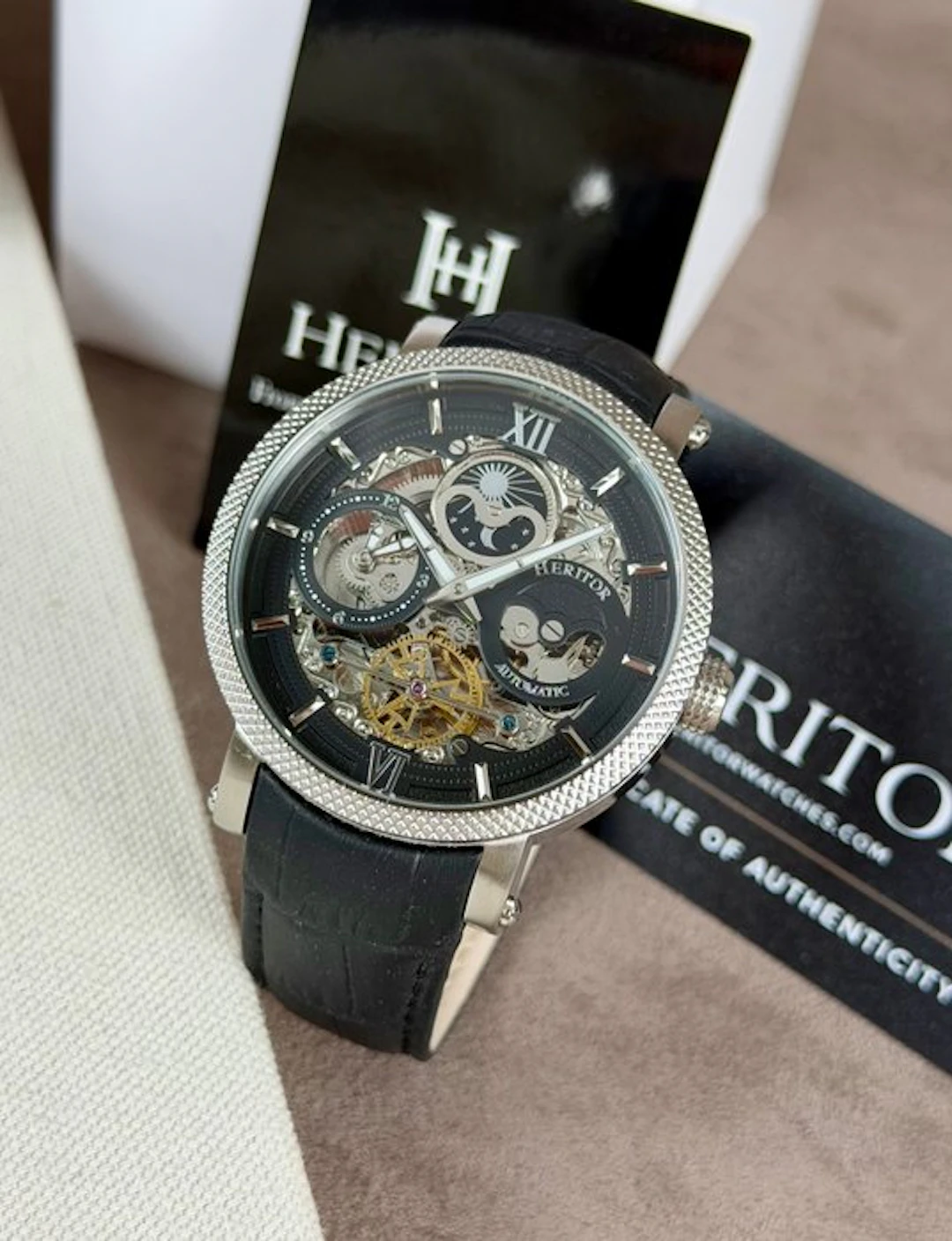 Heritor - Aries Skeleton Dial - Black - No reserve price...