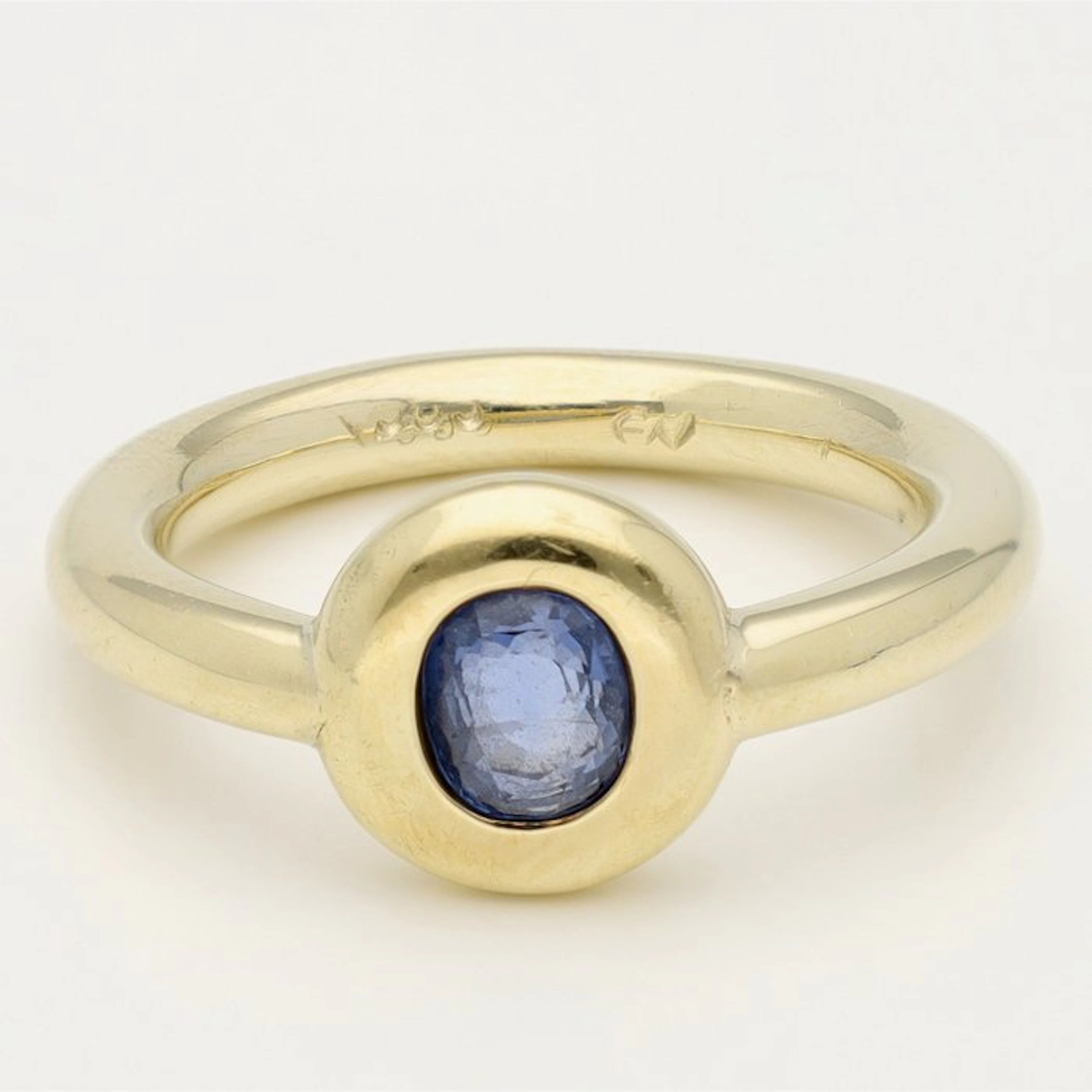 Ring - 14 kt. Yellow gold Sapphire