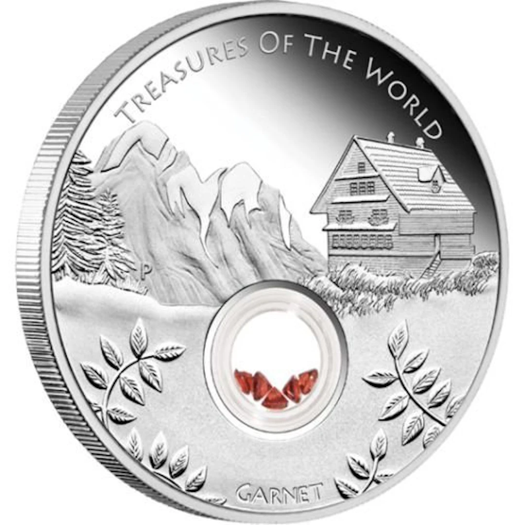 Australia. 1 Dollar 2013 Treasure of the World Europe Garnet, 1 Oz (.999)