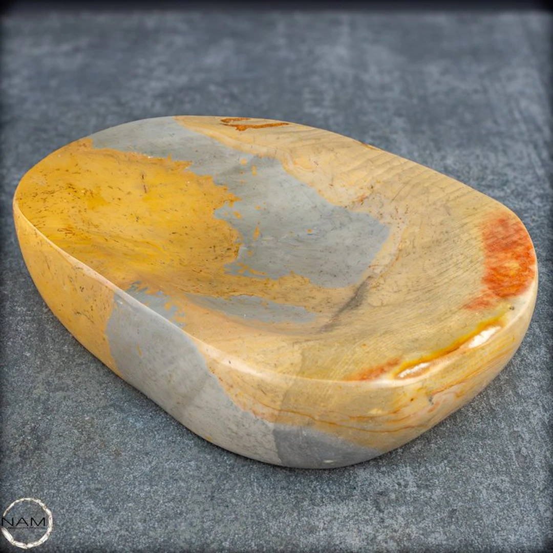 Extraordinary natural polychrome jasper shell