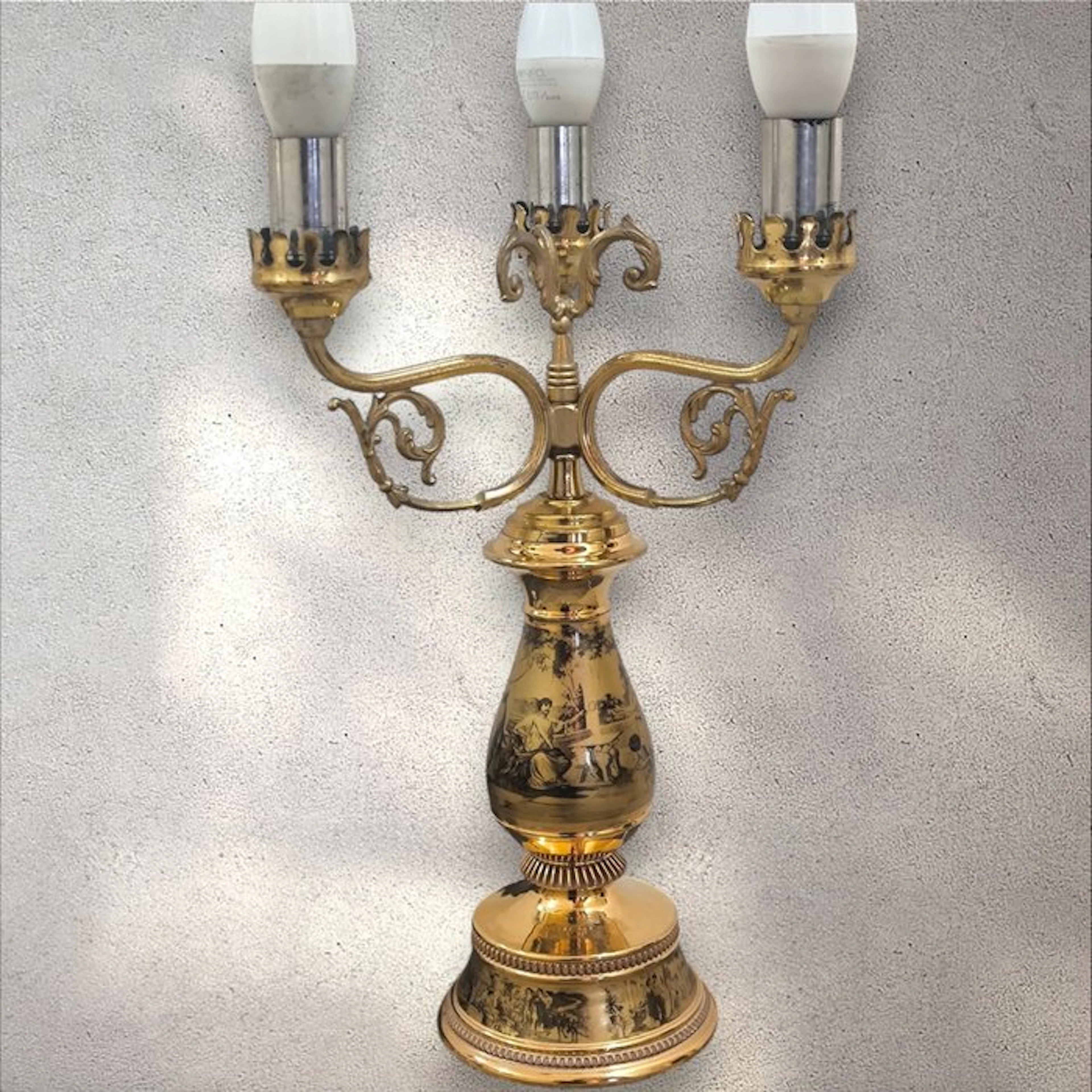 Candelabrum - Porcelain, Brass, Metal