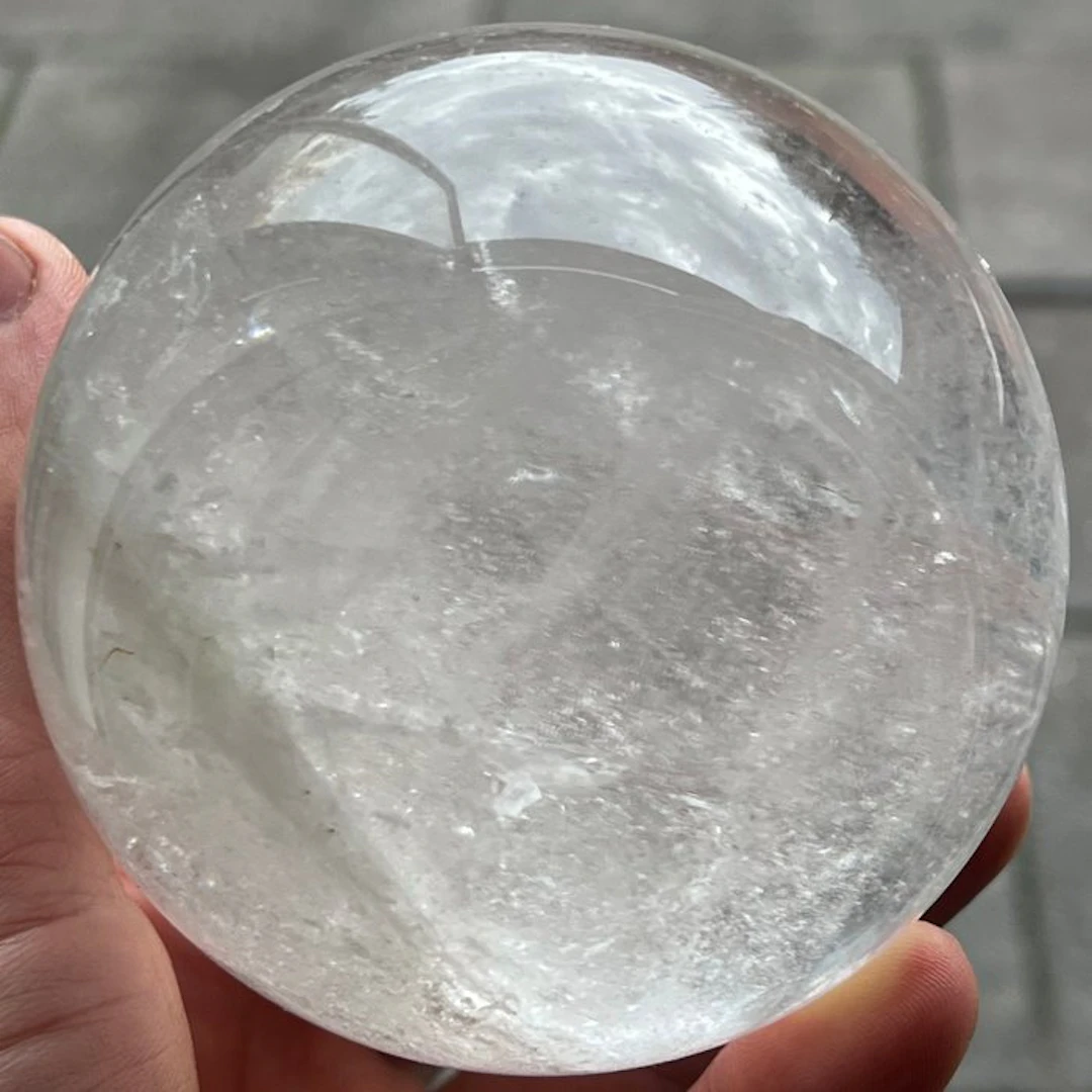 Mountain Crystal Clear Quality sphere Crystal - Height...
