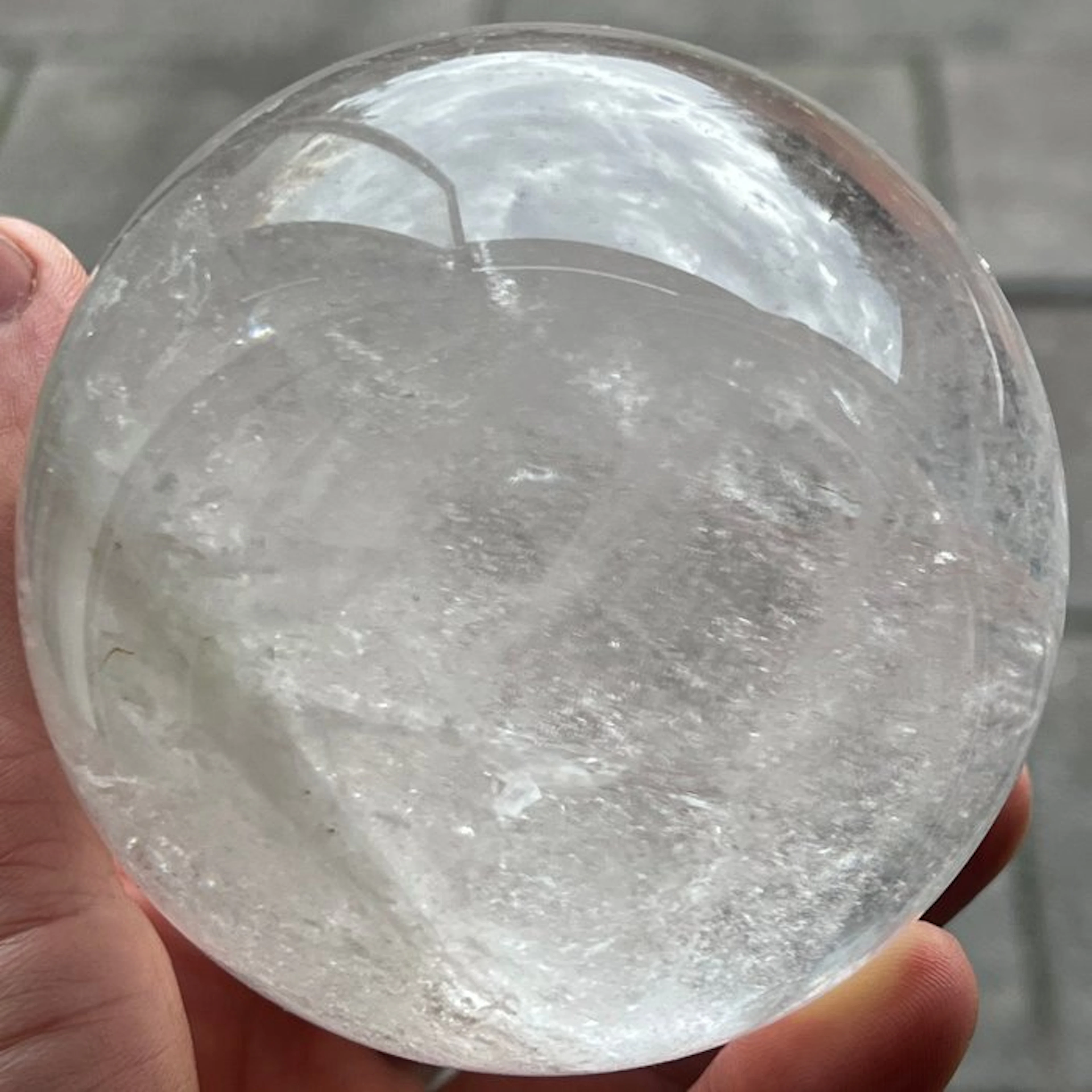 Mountain Crystal Clear Quality sphere Crystal - Height...