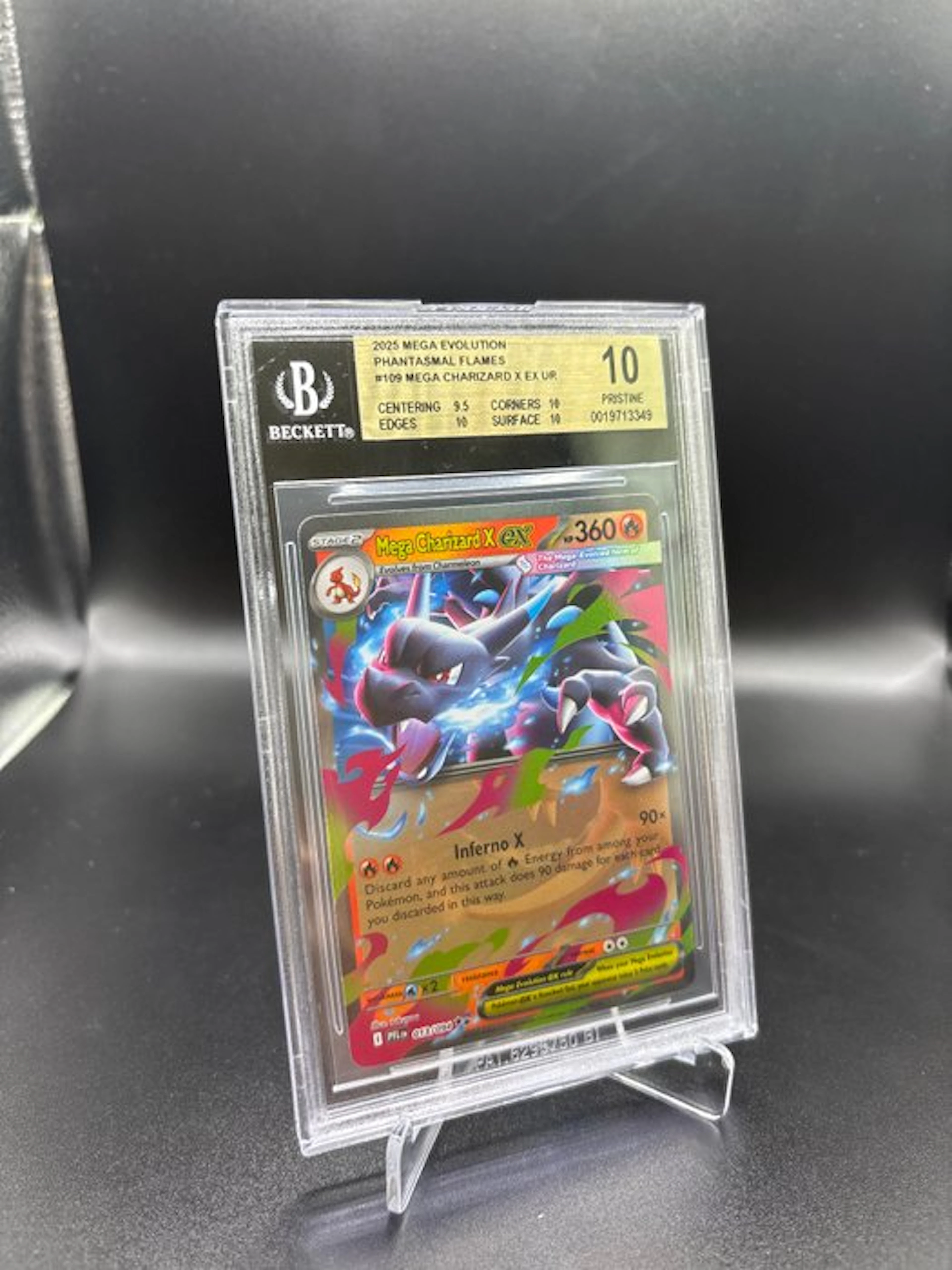 Pokémon - 1 Graded card 109 Phantasmal Flames - Beckett 10
