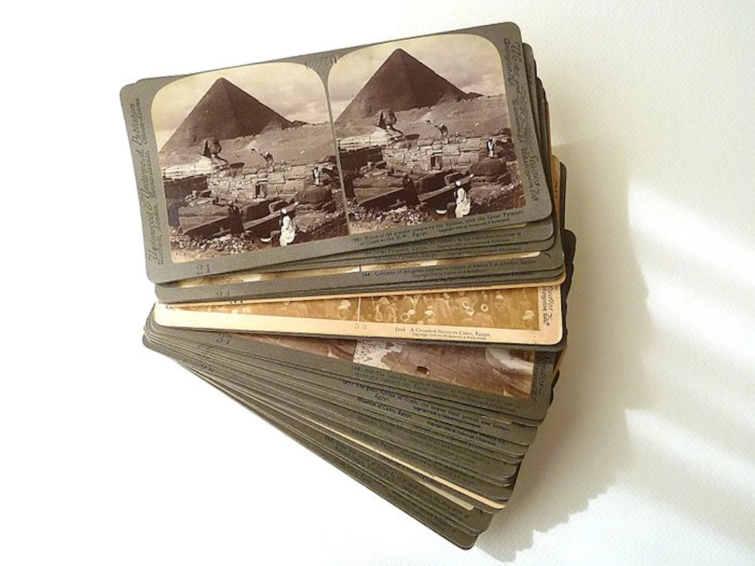 31 antique stereoviews of Egypt - rare 3d stereo photo's...