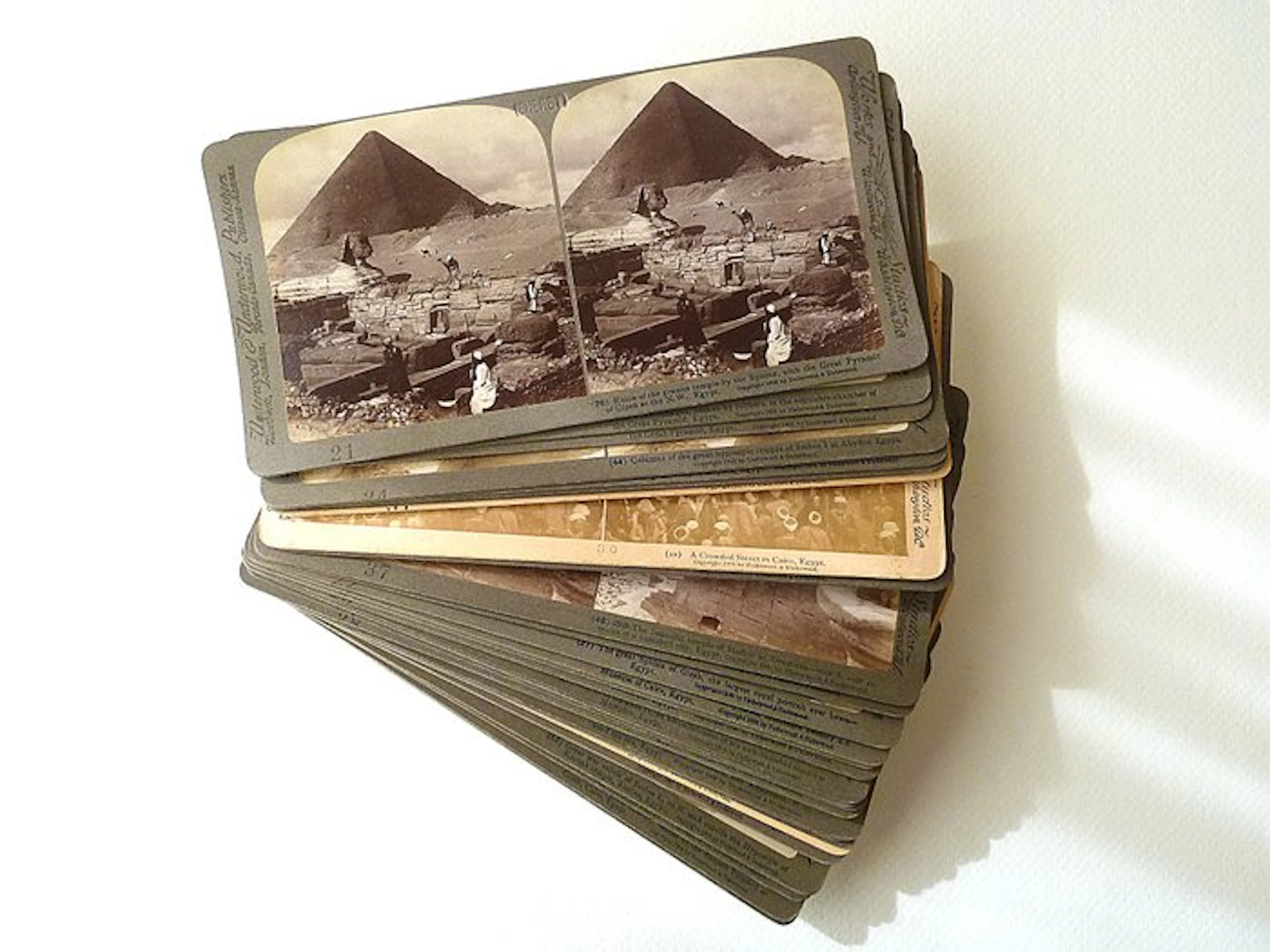 31 antique stereoviews of Egypt - rare 3d stereo photo's...