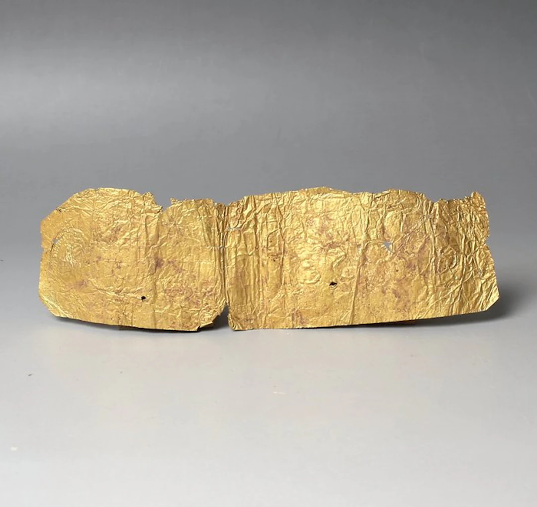 Ancient Roman Gold Sheet / Foil mouth-piece or diadem...