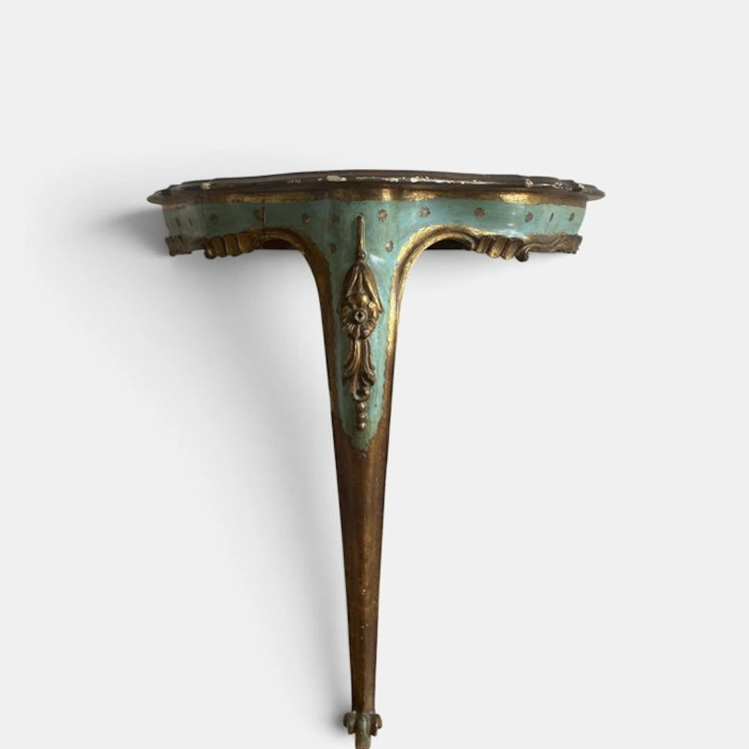 Console table - Gilt wood - Venetian mural style
