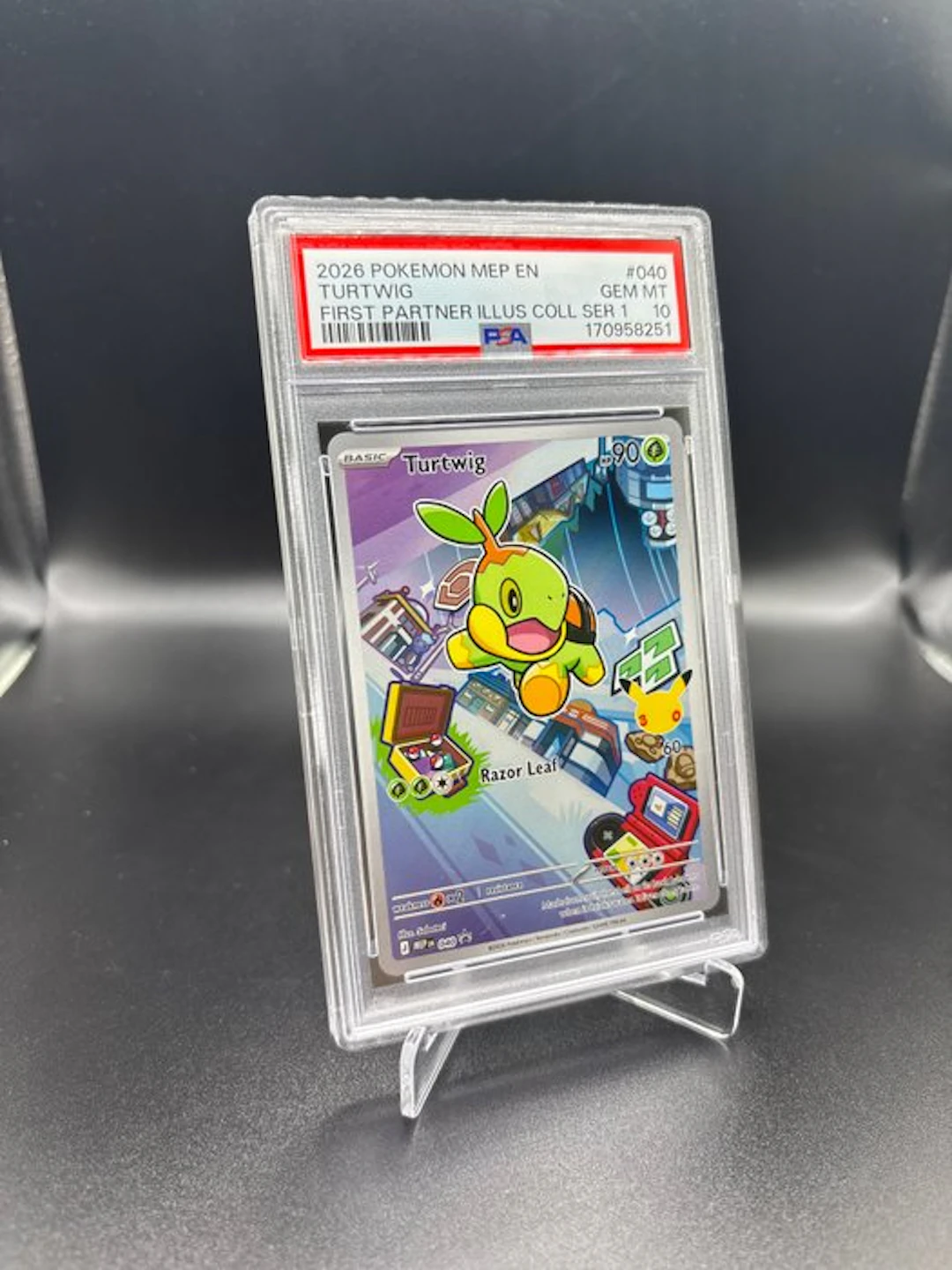 Pokémon - 1 Graded card - Turtwig 040 First Partner Ill...