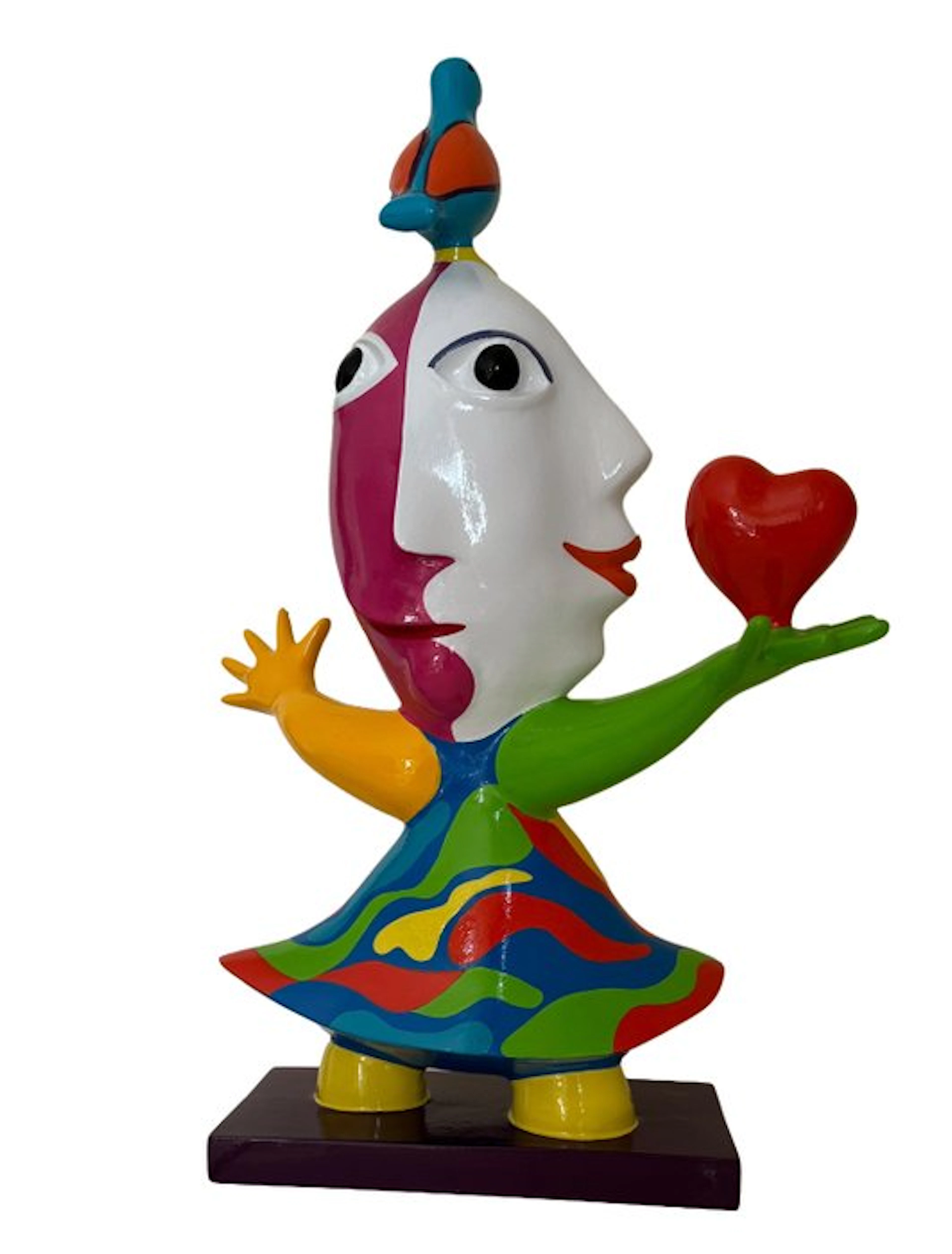 Ripollés (1932) - Sculpture, Chica feliz - 53 cm - Resin