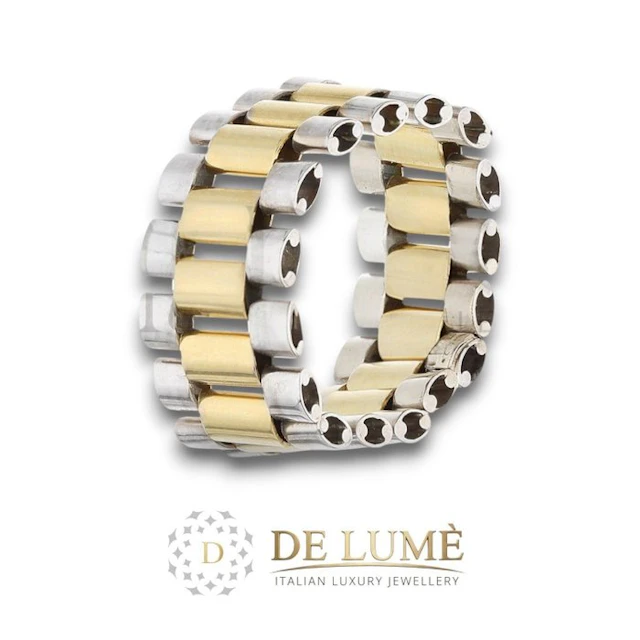 Ring - 18 kt. Yellow gold, White gold - Ring 18k, 6.7 g