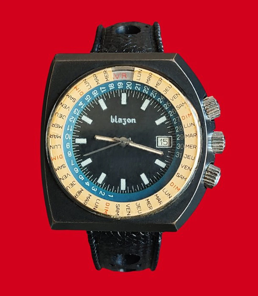 Blazon World Time - Space Age - Montre vintage Automatic...