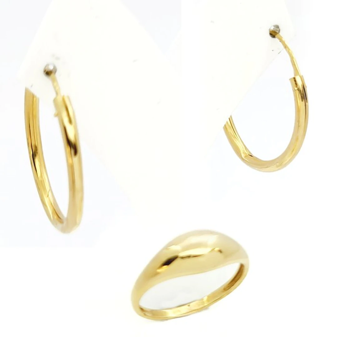 2 piece jewellery set - 18 kt. Yellow gold