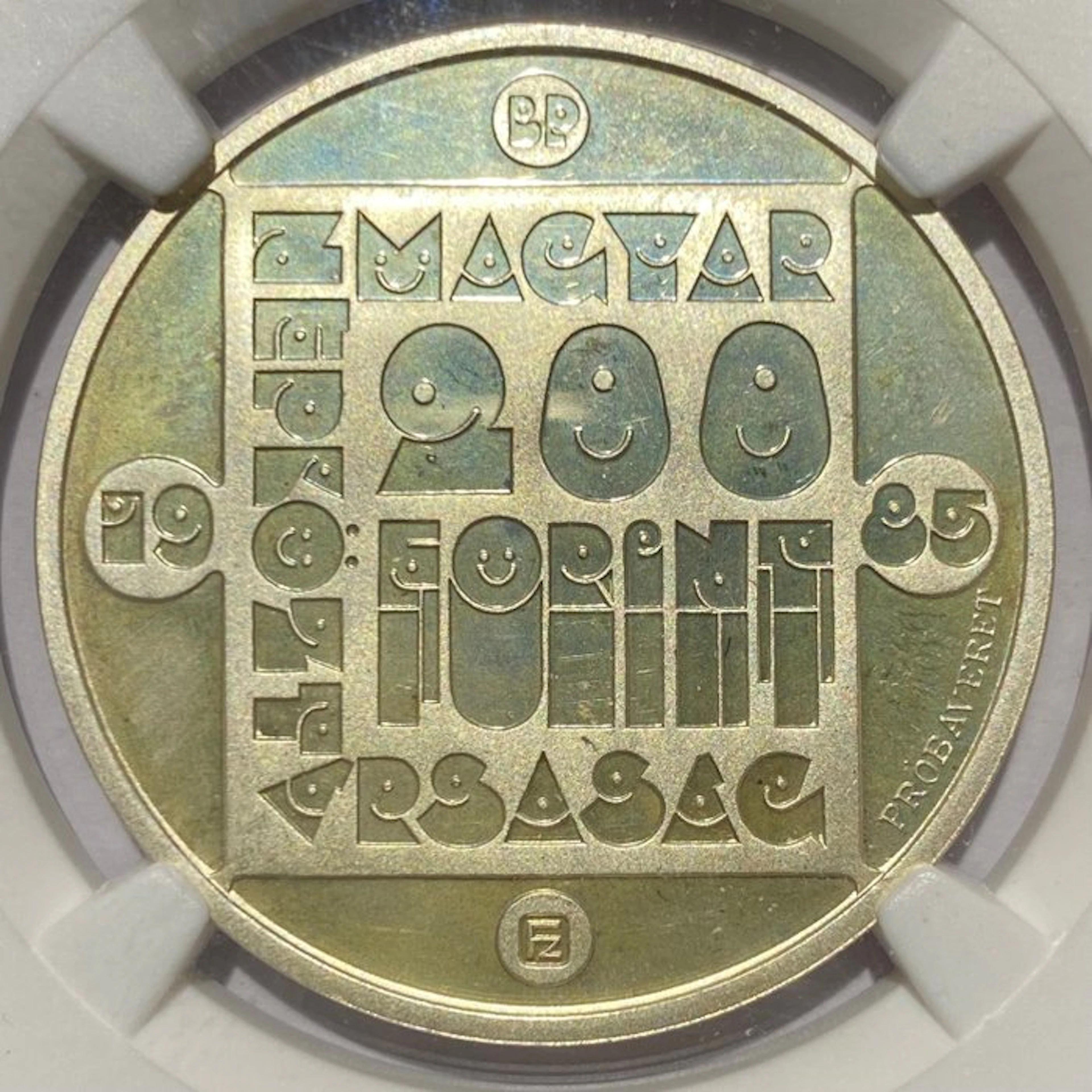 Hungary. 200 Forint 1985 Wildcat / PF67 Ultra Cameo...