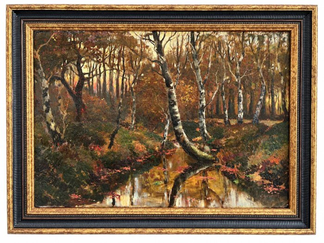 Cornelis Kuypers ( 1864 - 1932 ) - Paisaje boscoso de la Veluw