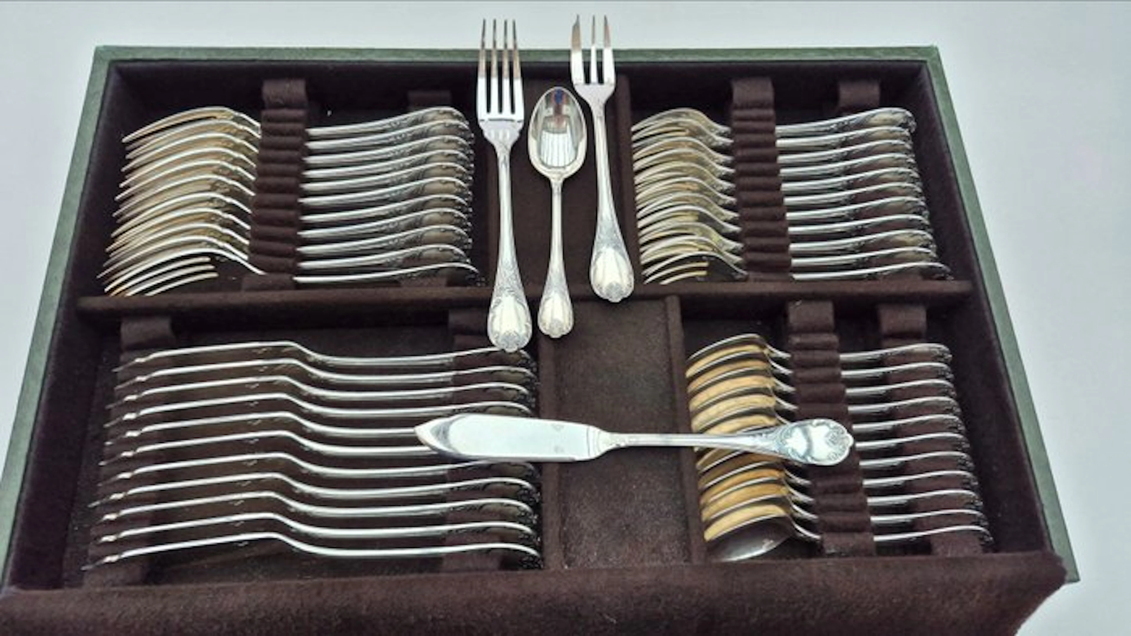 Christofle - Dinner set for 12 (143) - Marly - Silverplated - Marly