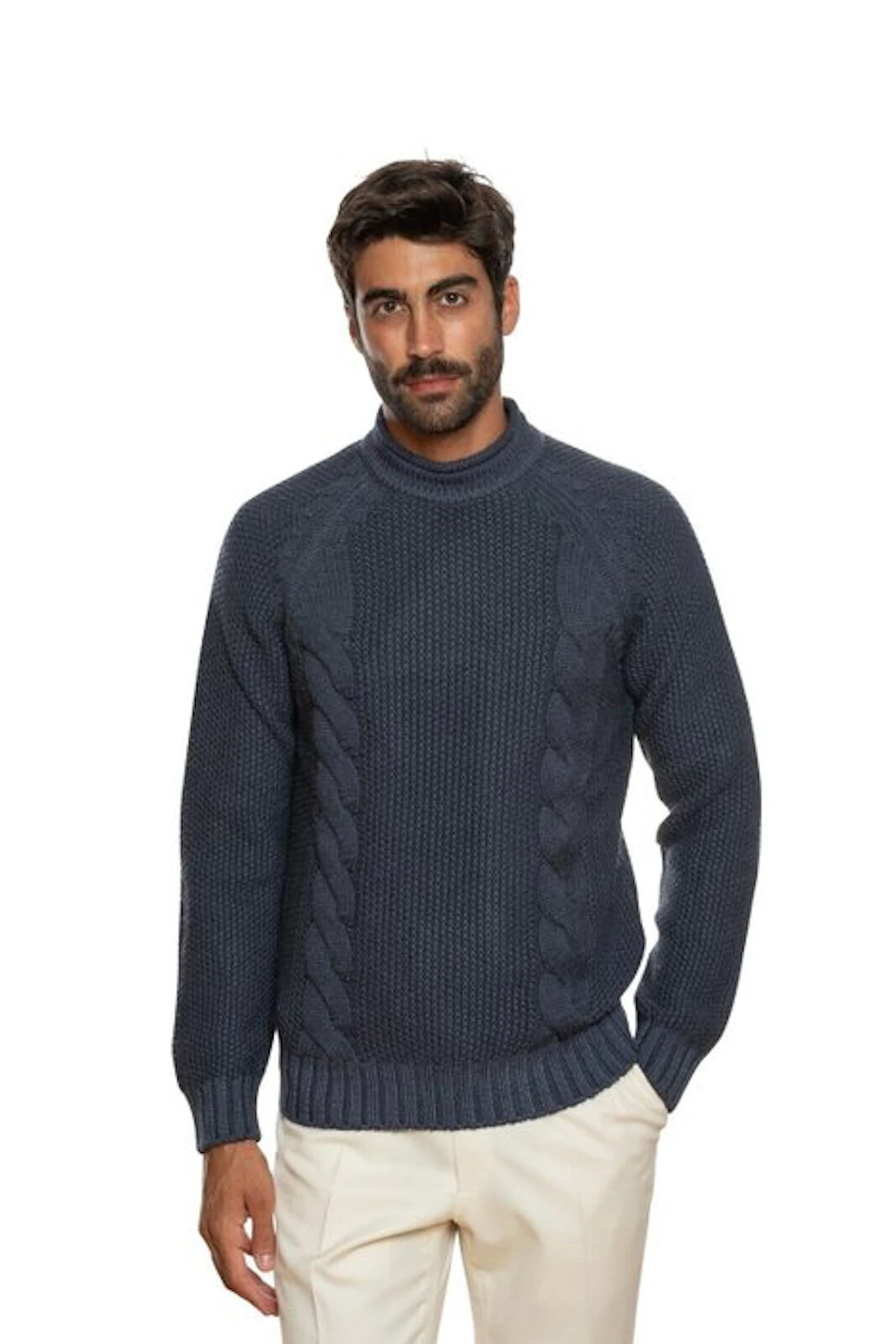 DELLA CIANA CASHMERE - 46 IT - Thick Sweater Ribbed...
