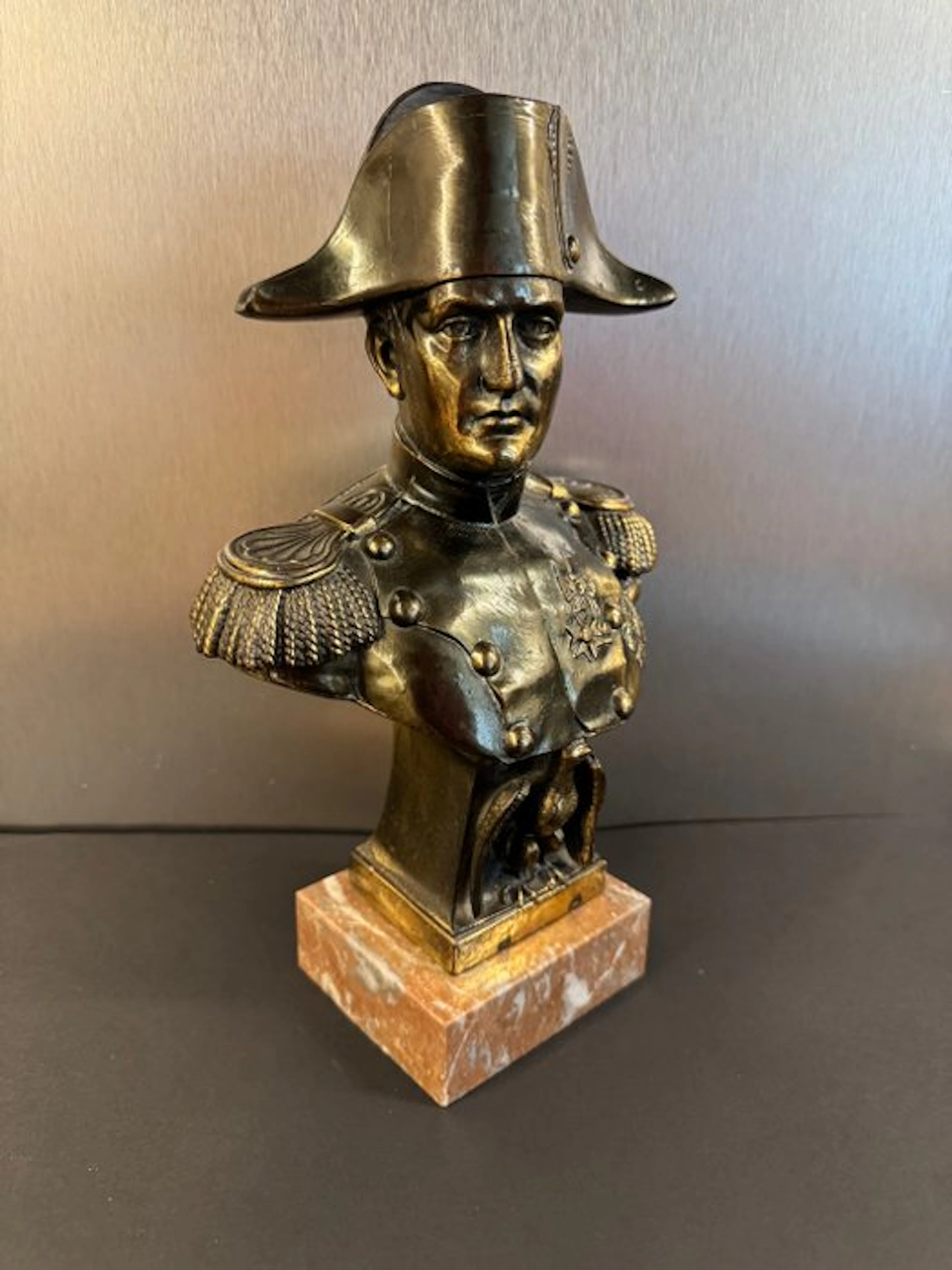 jourdan - Bust, Napoléon 1er - 28 cm - Marble, Bronze, Brass