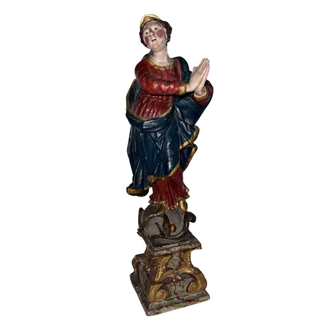 Wood sculpture - Maria Immaculata - 45 cm - Antique - Wood - 1750-1800