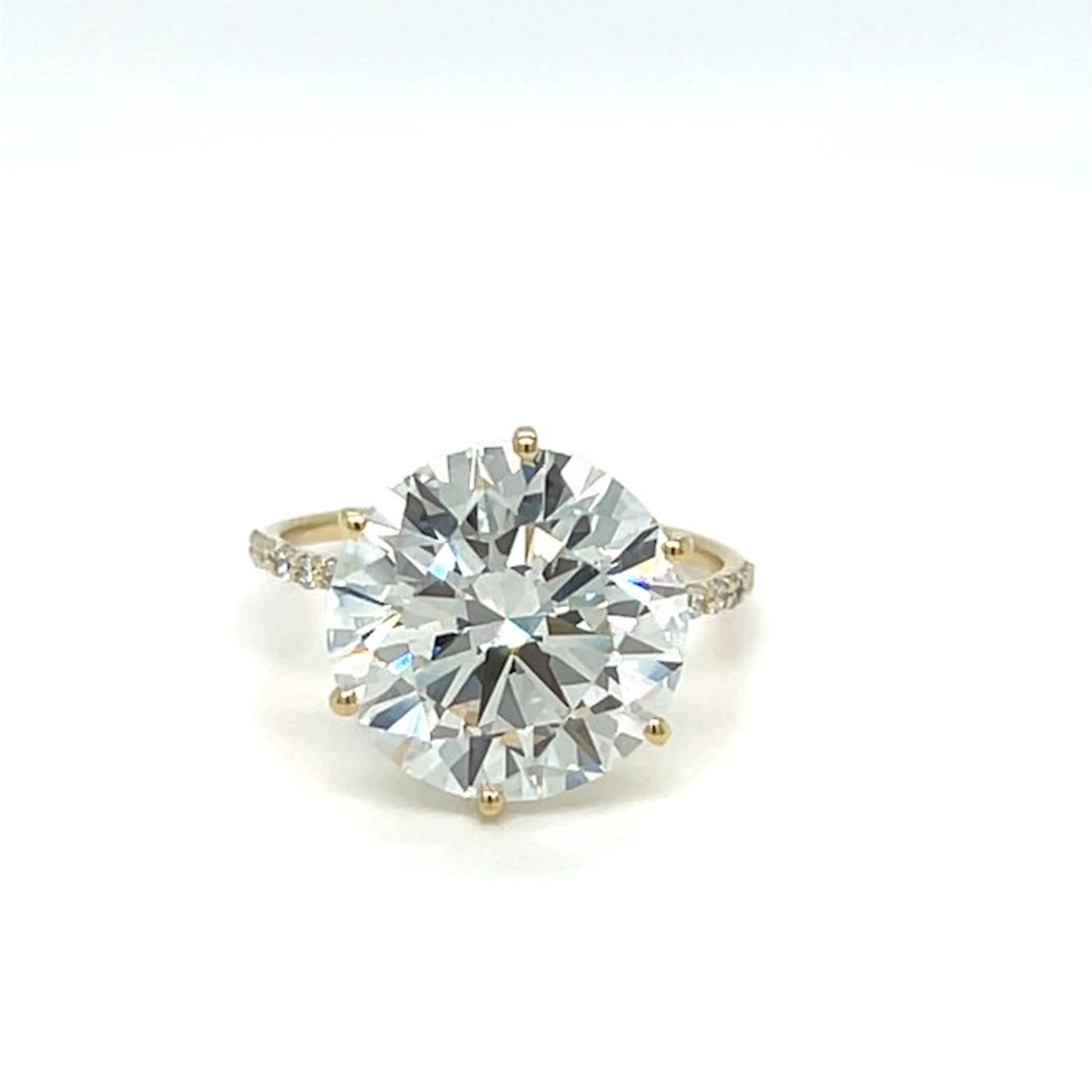Ring - 14 kt. Yellow gold - 8.24ct. tw. Diamond (Lab-grown) - Diamond