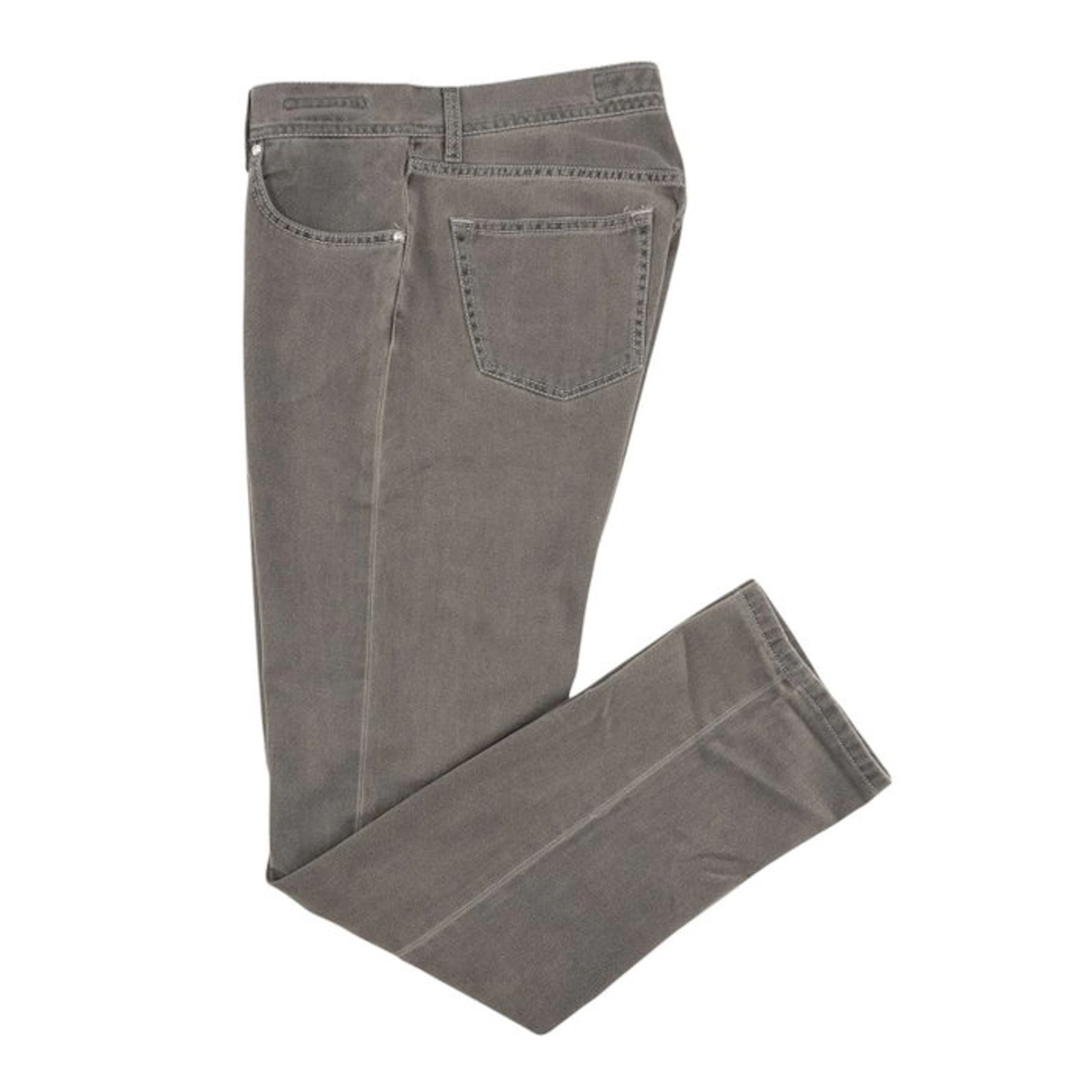 LUIGI BORRELLI NAPOLI - 50 IT - Solid Gray Denim Jeans...