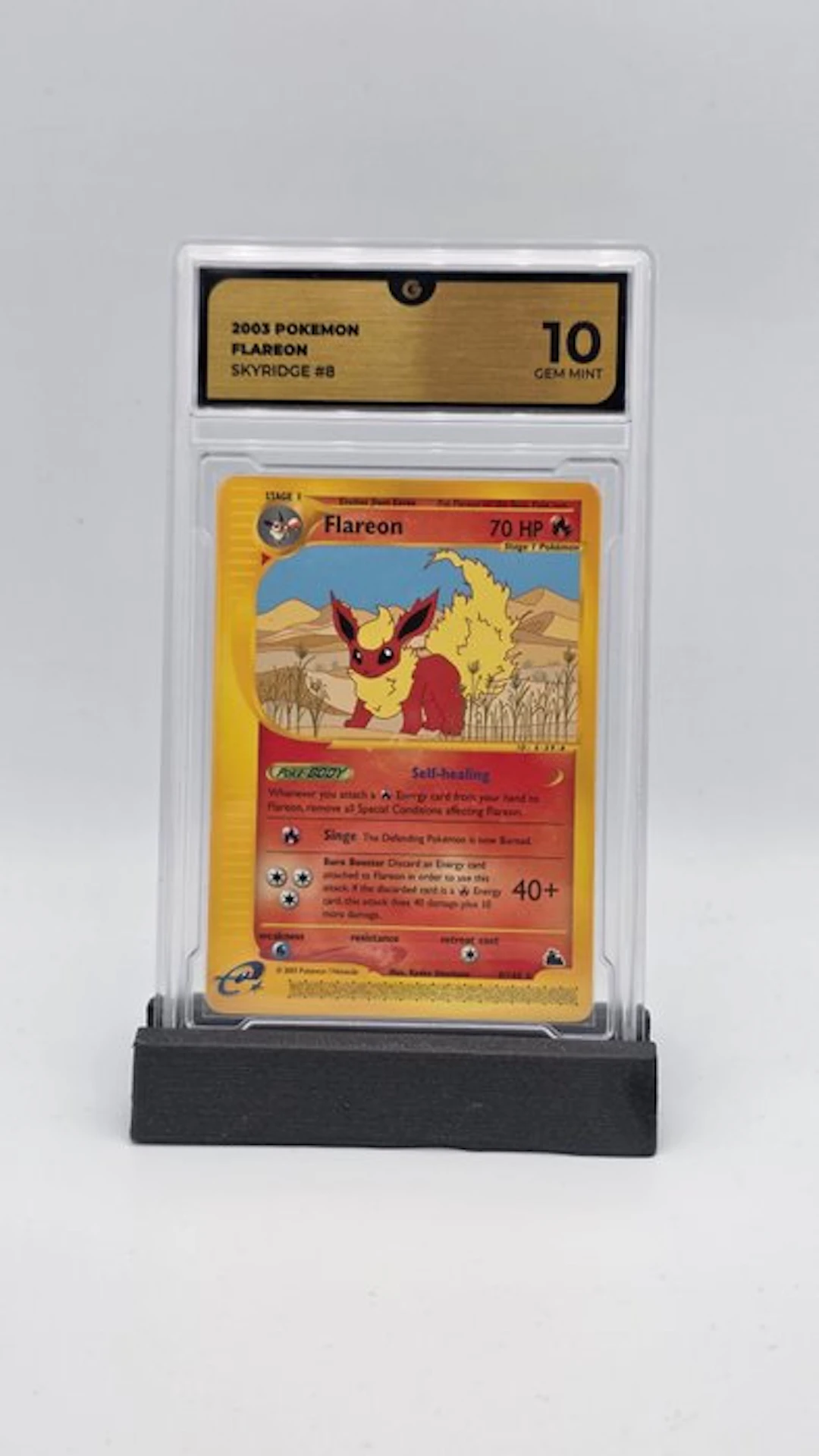 Pokémon - 1 Graded card - Flareon #8 - GG 10 - WOTC - Skyridge