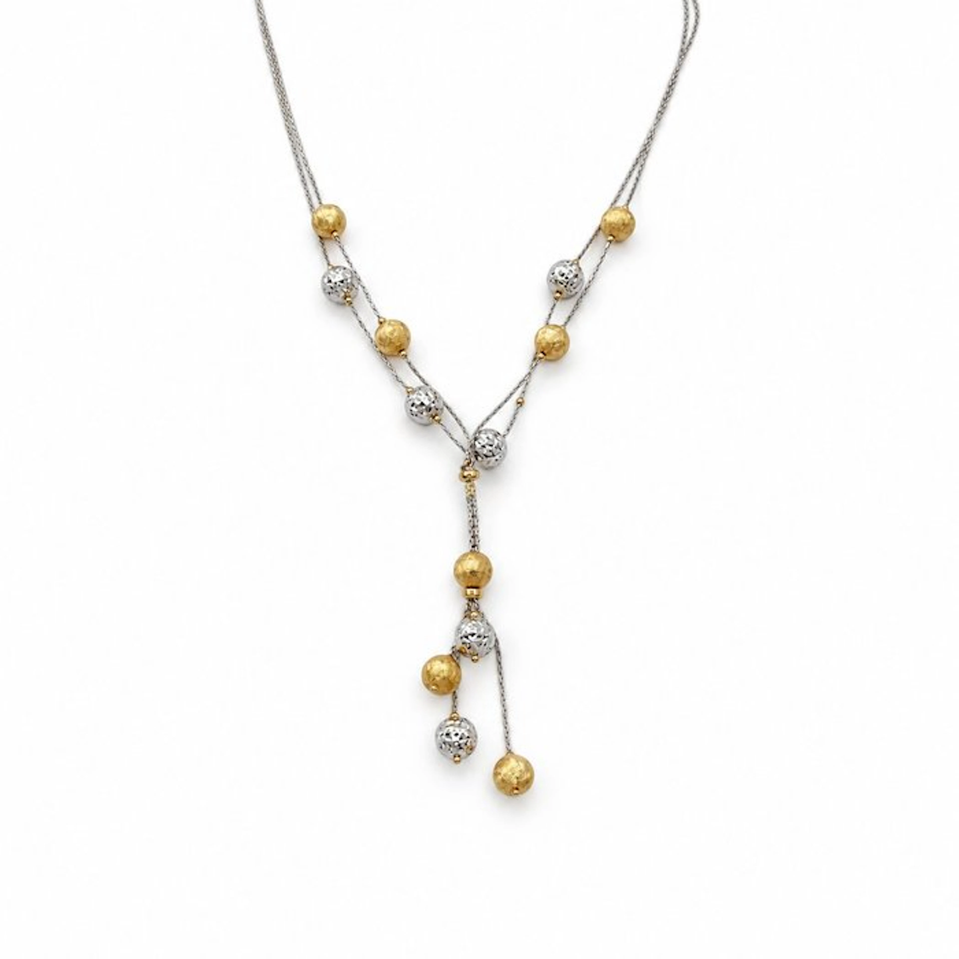 Novello - Necklace - 18 kt. Yellow gold, White gold - Made in Italy - Handmade